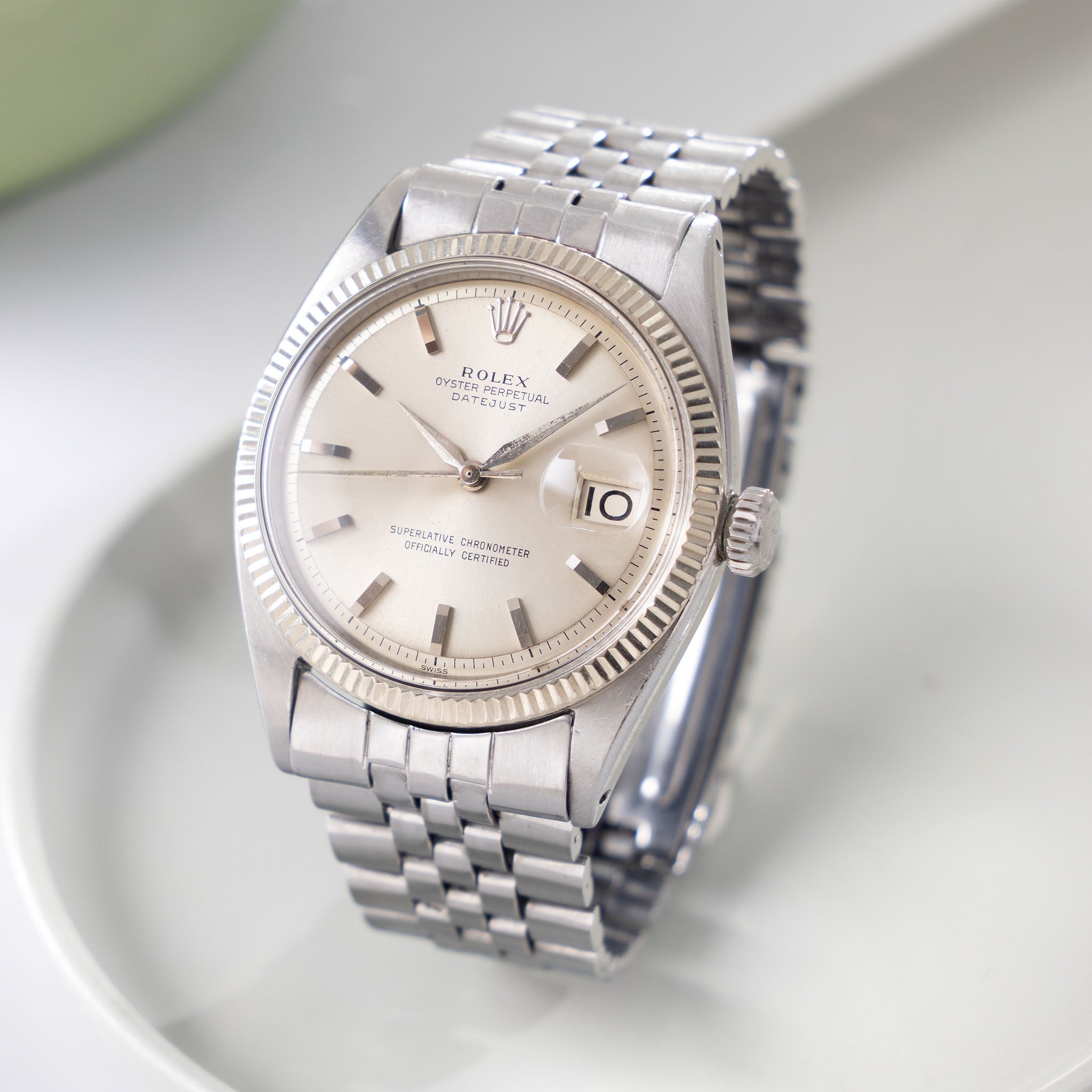 Rolex Datejust 1601 "Swiss Only" Silver Dial No Lume Dauphine Hands