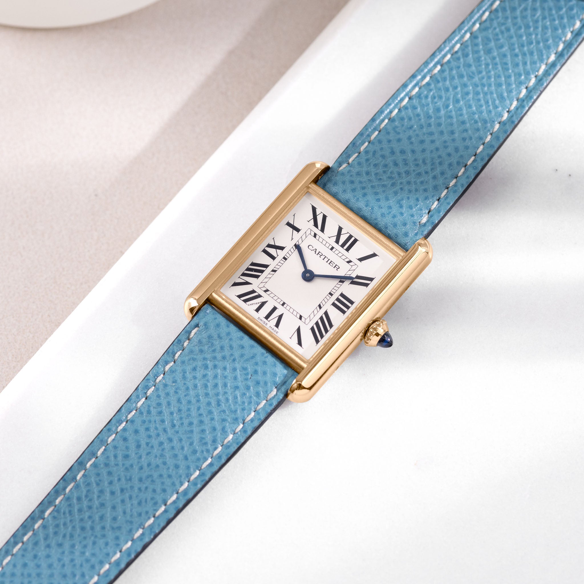 Strap for Cartier Tank Louis (2021-2024) - The Sellier Blue