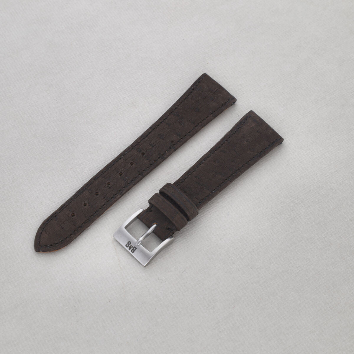 Sample Sale - Slim Peccary Dark Brown Leather Watch Strap - 20mm - Quick Release Springbars System