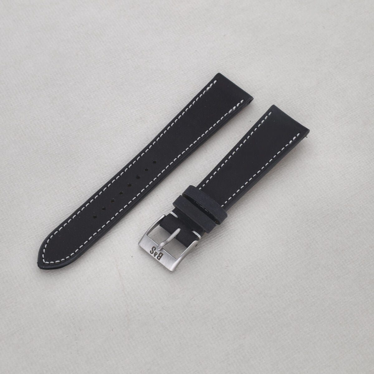 Sample Sale - Barenia Black Leather Watch Strap - 20mm