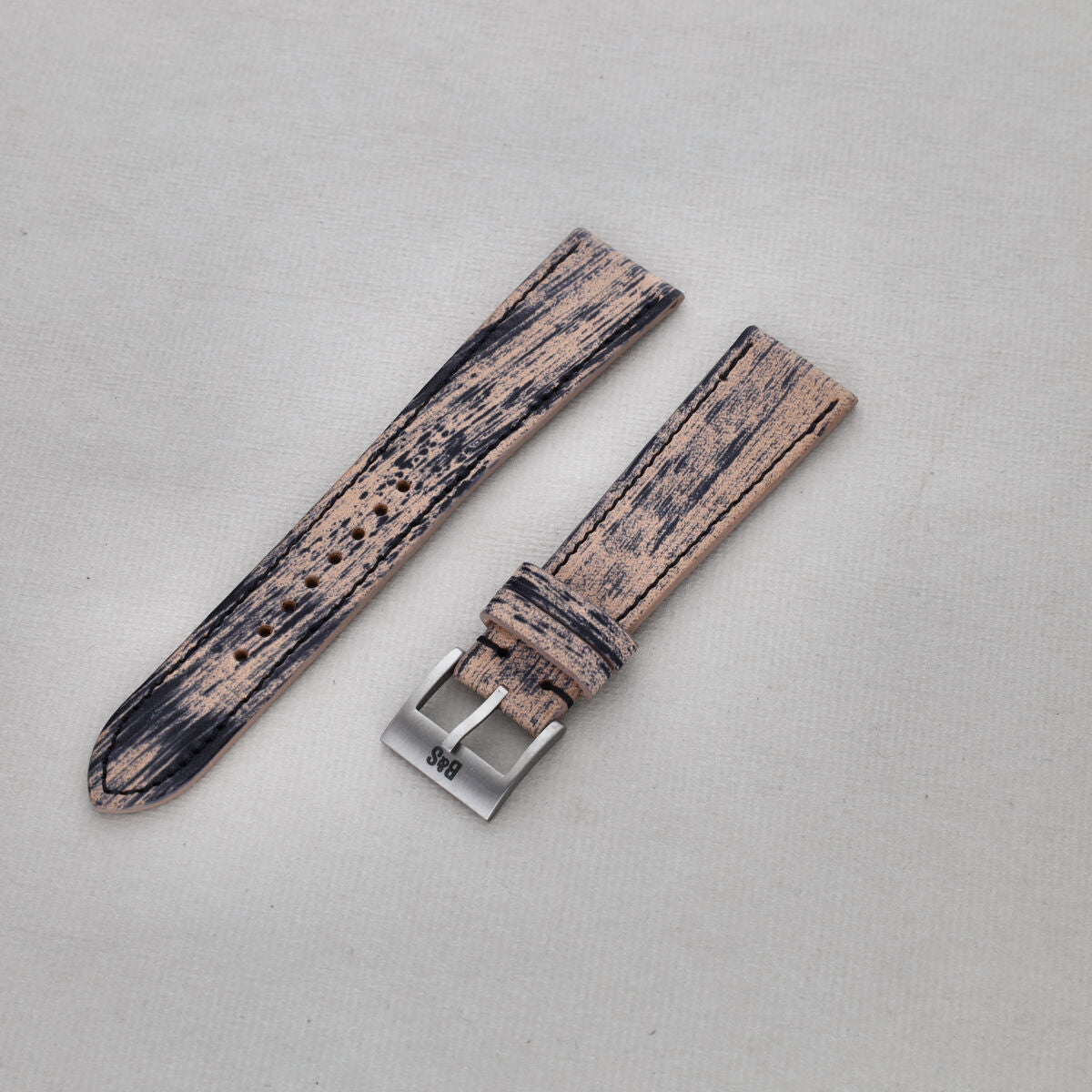 Sample Sale - Dark blue Paint Brushed Leather Watch Strap - 20mm