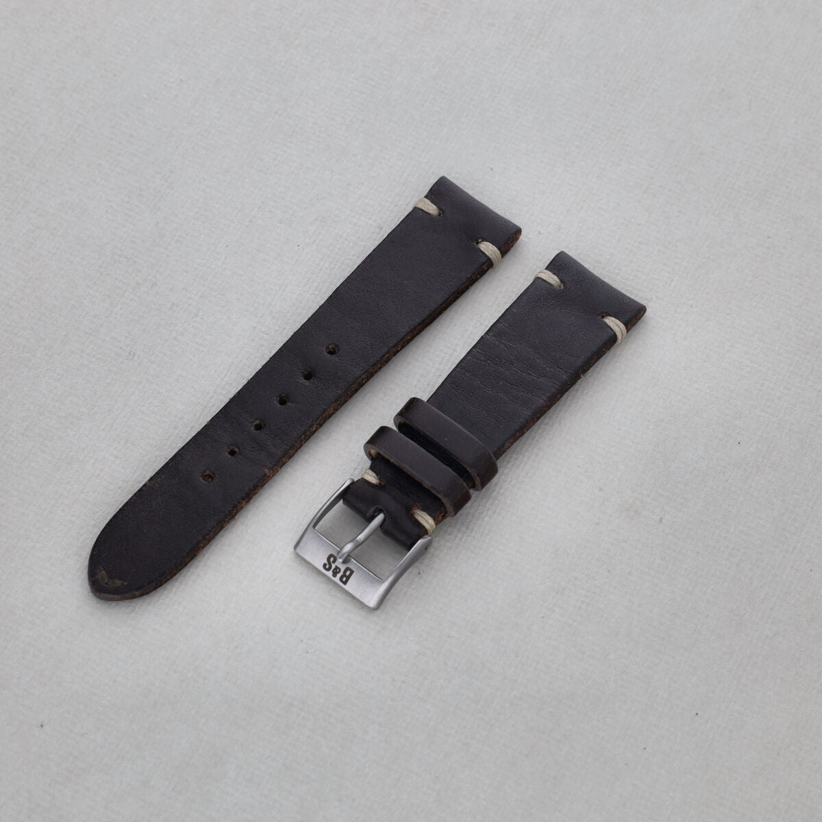 Sample Sale - Black Leather Watch Strap - 19mm - Short