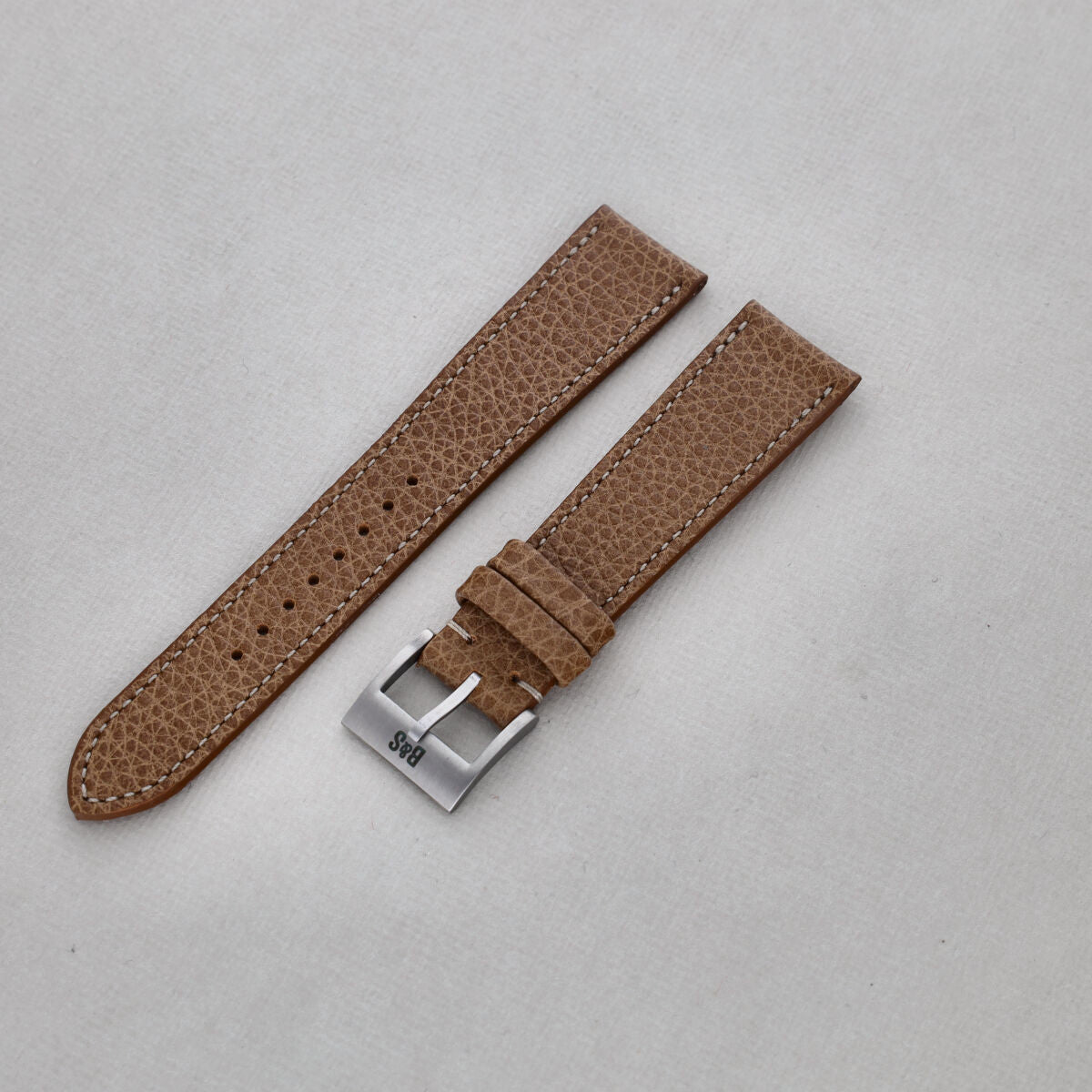 Sample Sale - Kansas Brown Boxed Leather Watch Strap - 19mm