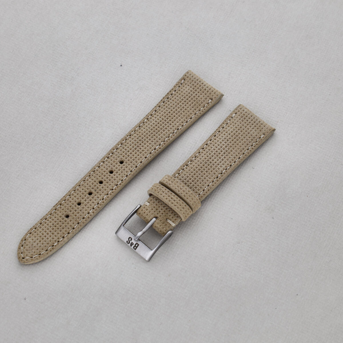 Sample Sale - Punched Camel Suede Watch Strap - 20mm