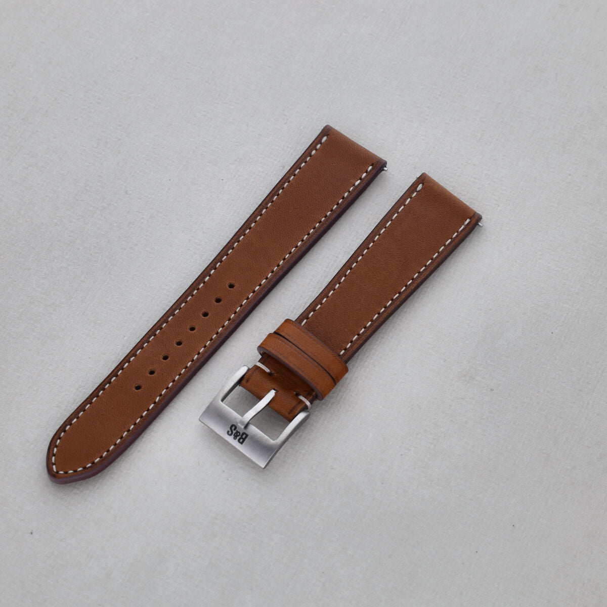 Sample Sale - Barenia Cognac Brown Leather Watch Strap - 19mm - Quick Release System