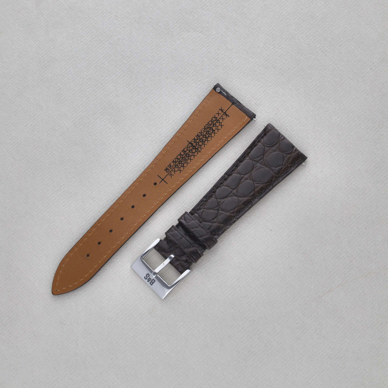 Sample Sale - Dark Brown Alligator Leather Watch Strap - 22mm - Quick Release System