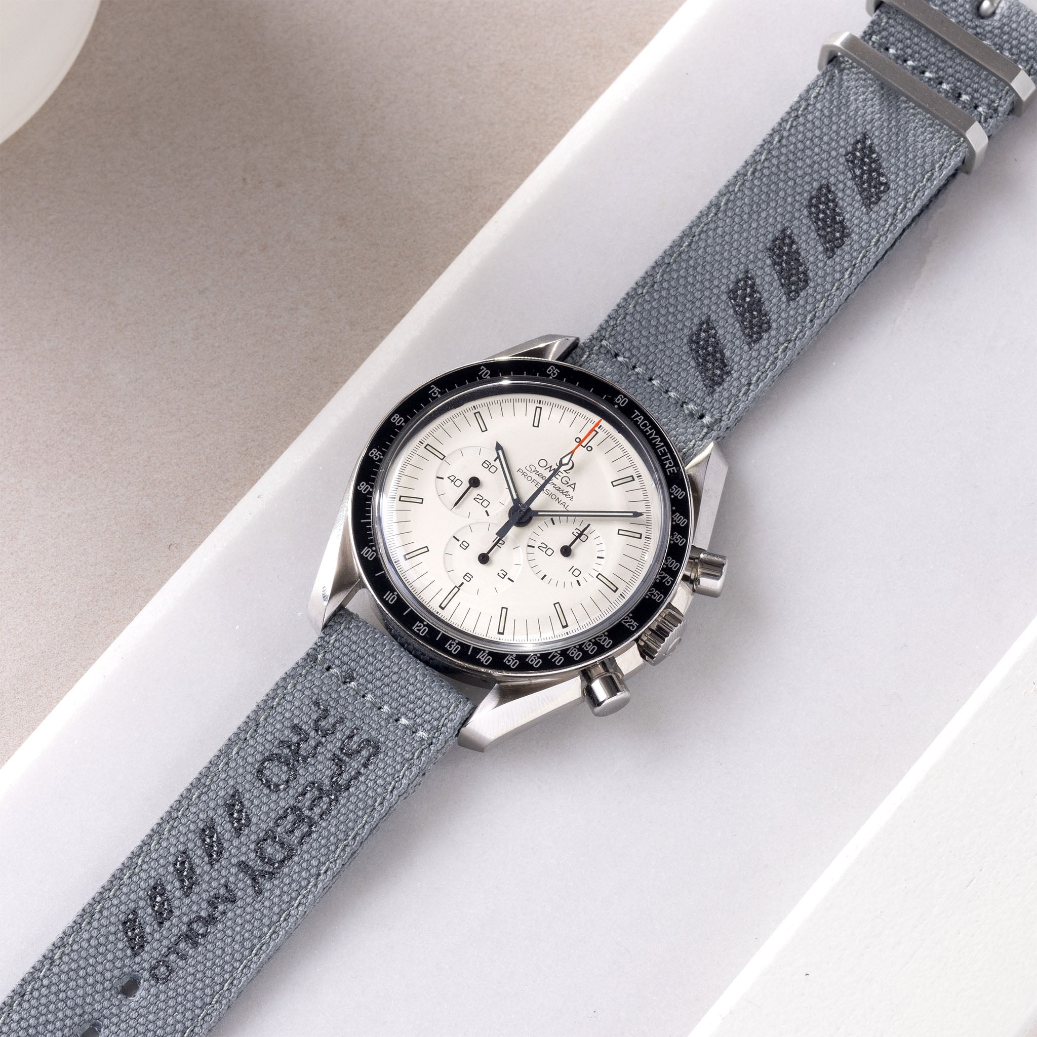 Strap for Omega Speedmaster Professional - Canvas Speedy Print in Olive, Taupe or Grey