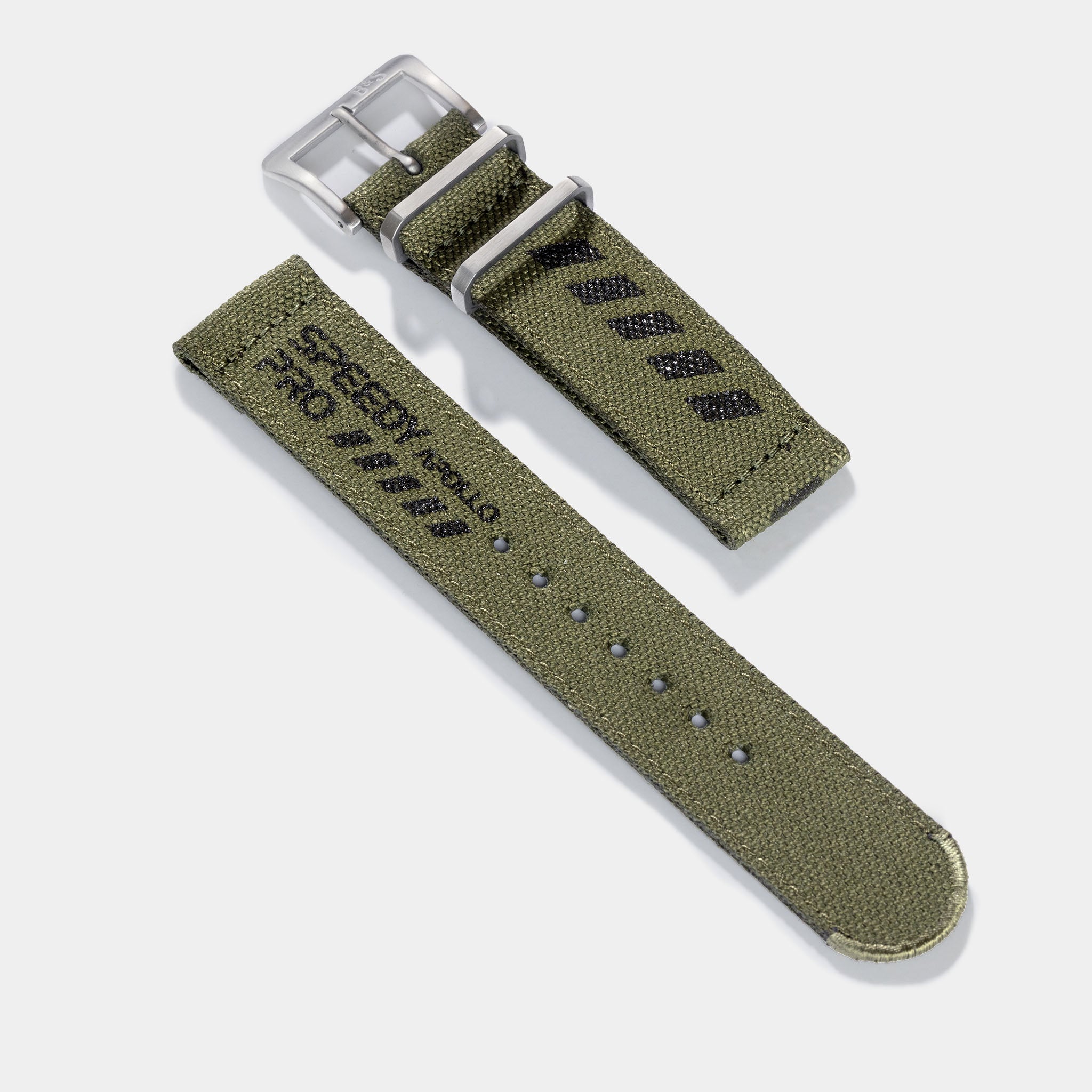 Strap for Omega Speedmaster Professional - Canvas Speedy Print in Olive, Taupe or Grey