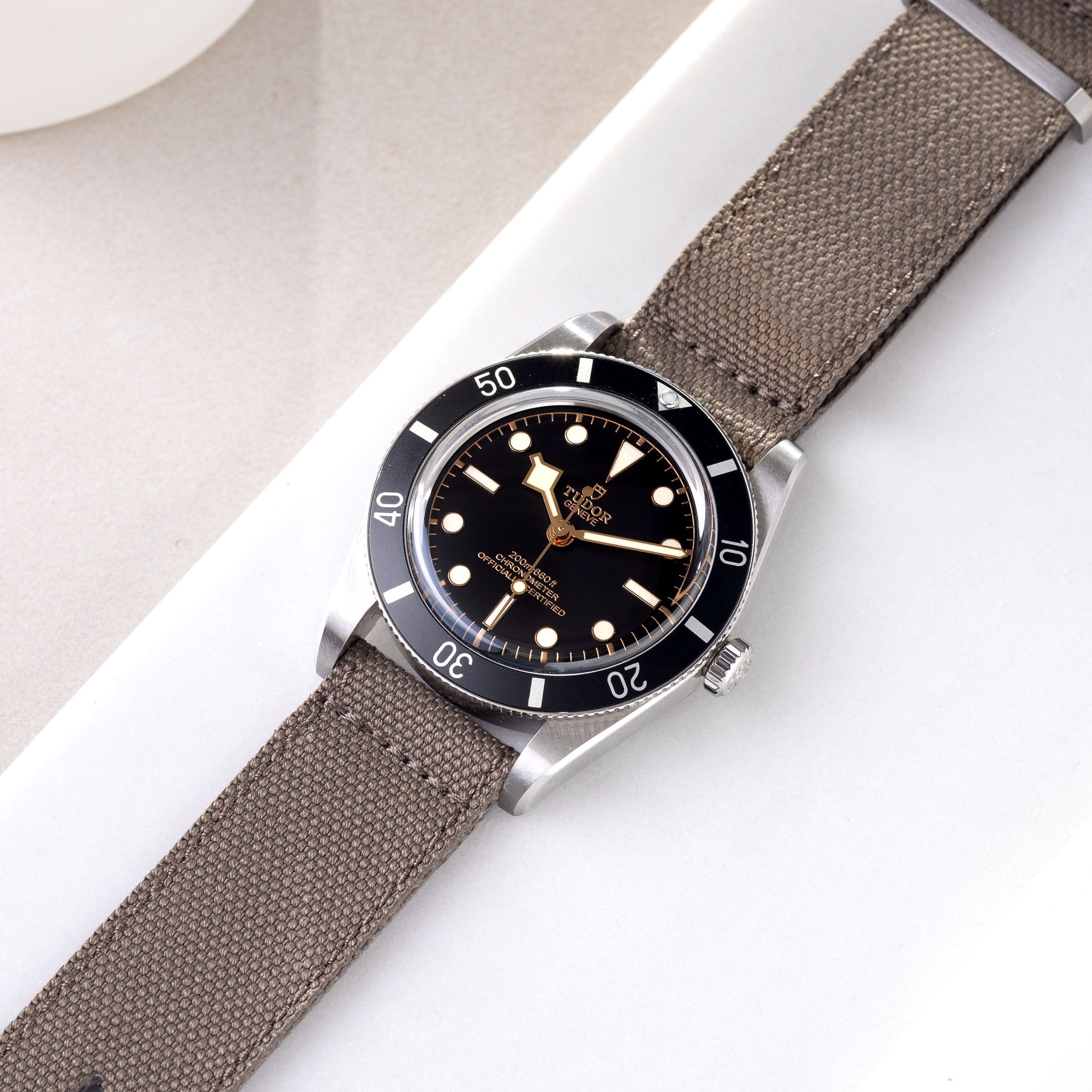 Strap for Tudor Black Bay 54 Safari Taupe Canvas Watch Strap