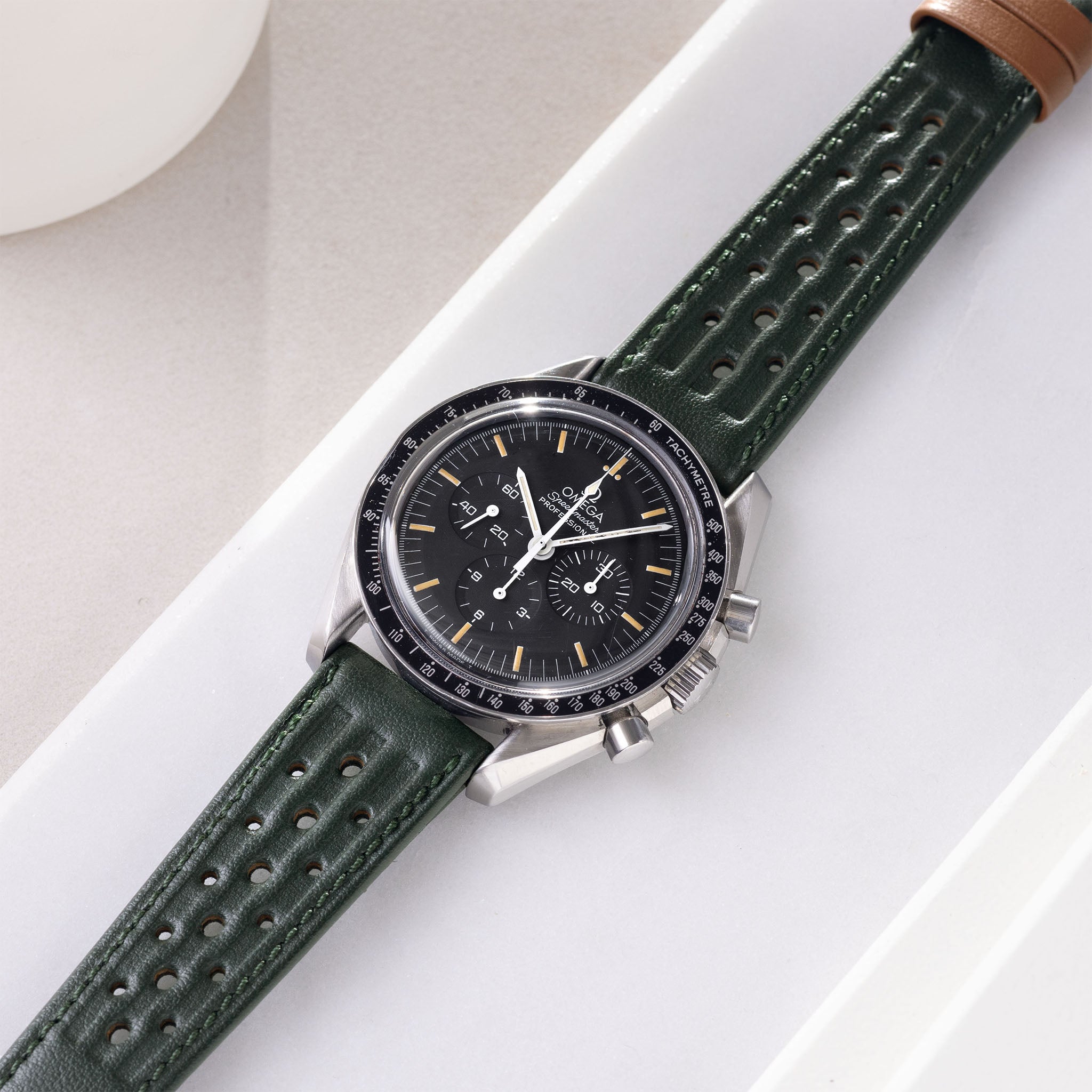 Strap for Omega Speedmaster Professional - Racing Green Speedy Leather