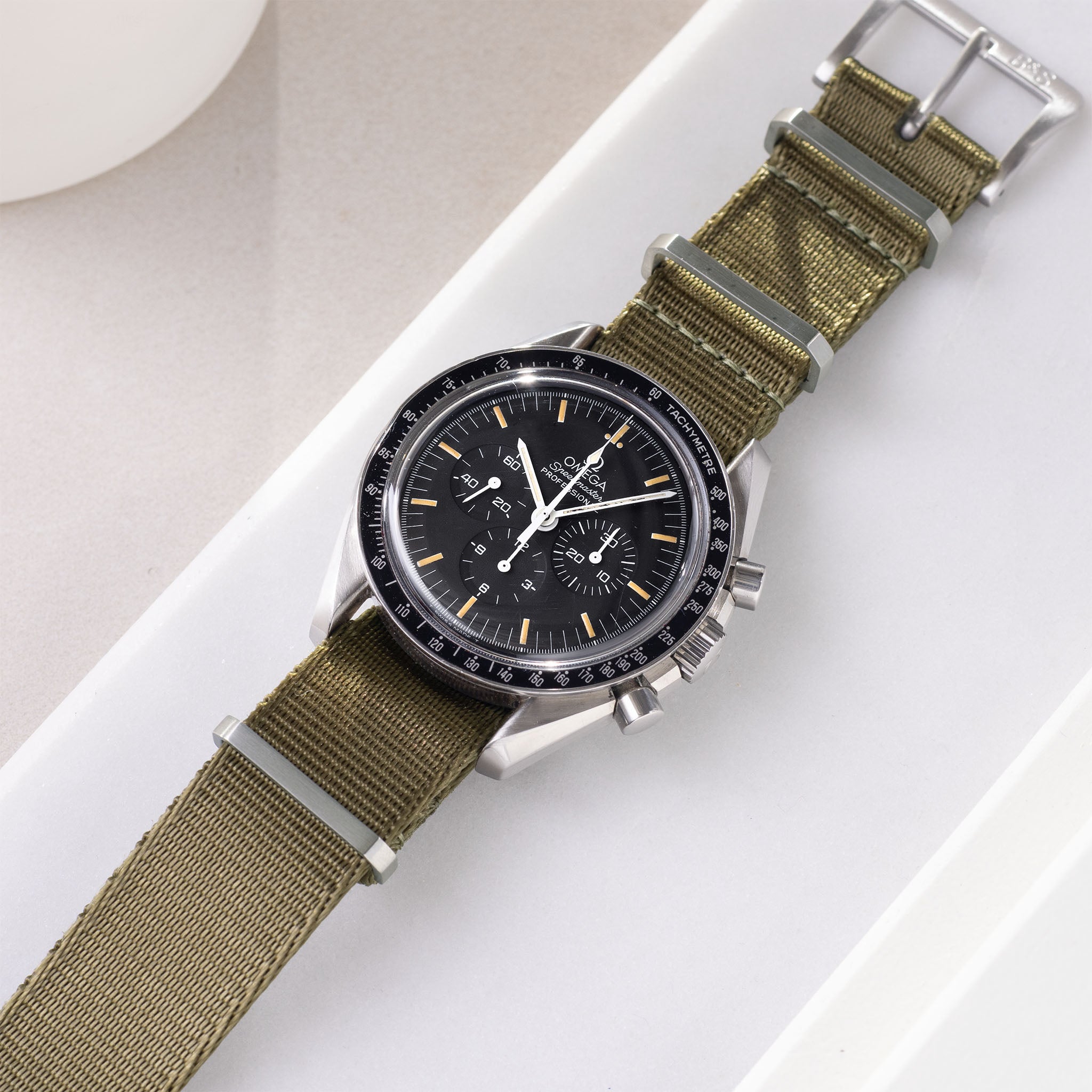 Strap for Omega Speedmaster Professional - Nylon Nato Olive Green