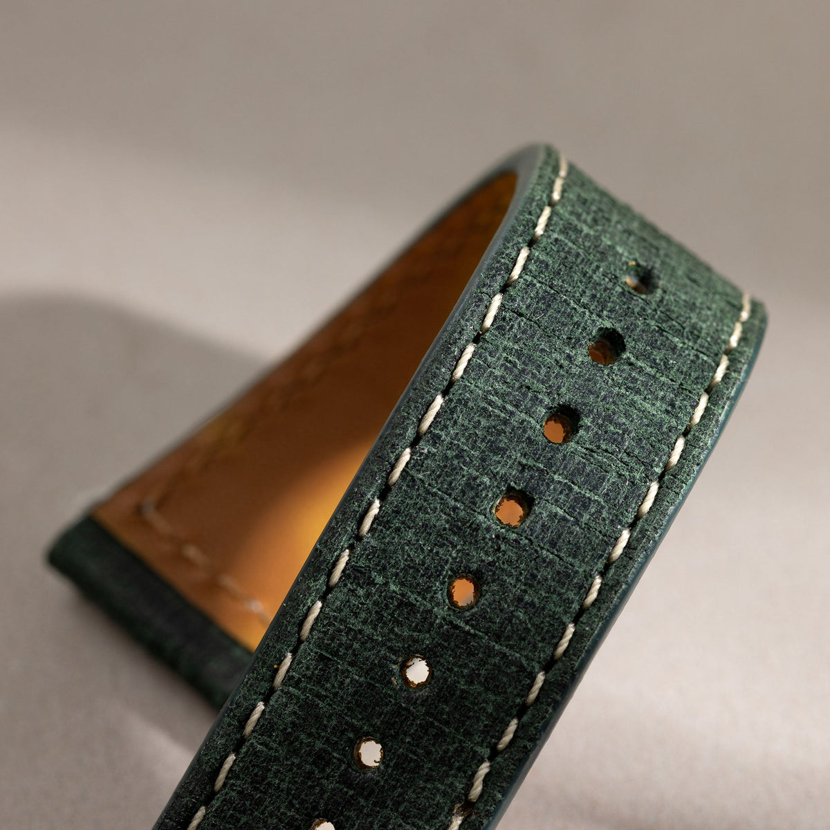 Strap for Rolex Seadweller - Green Linen Leather