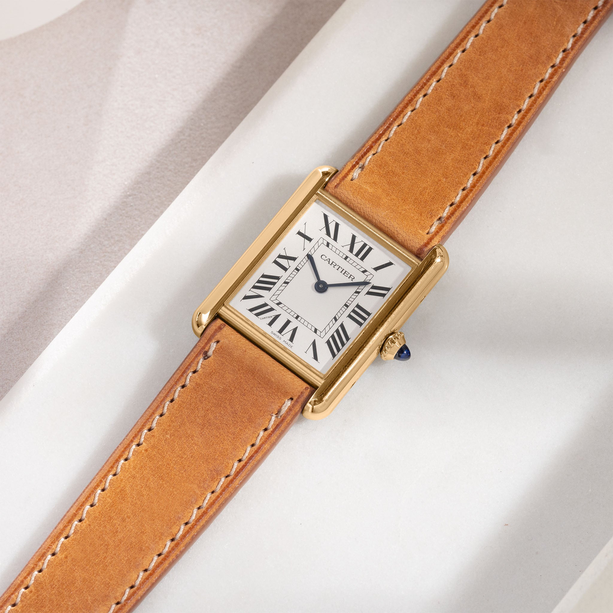 Strap for Cartier Tank Louis (2021-2024) - The Durham Cognac