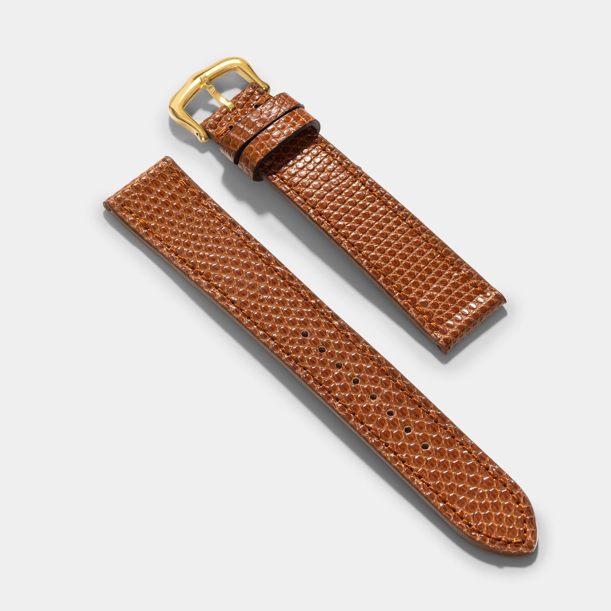 Strap for Cartier 17.5mm - The Cognac Brown Lizard