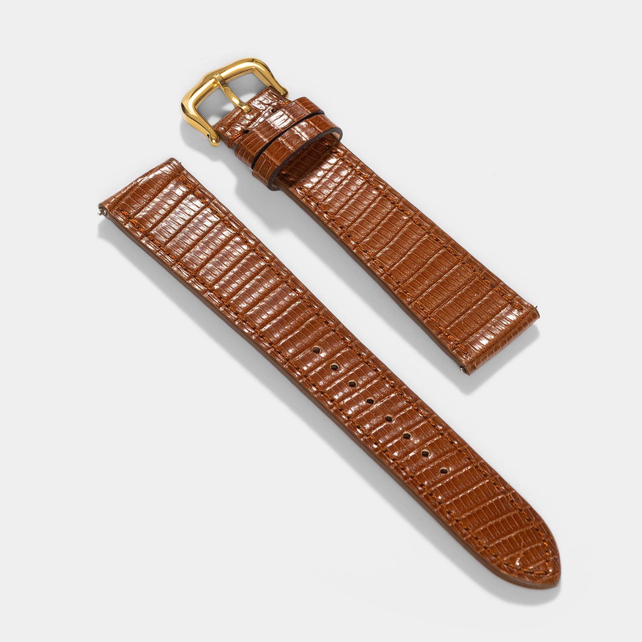 Strap for Cartier Tank Louis (2021-2024) - The Cognac Brown Lizard
