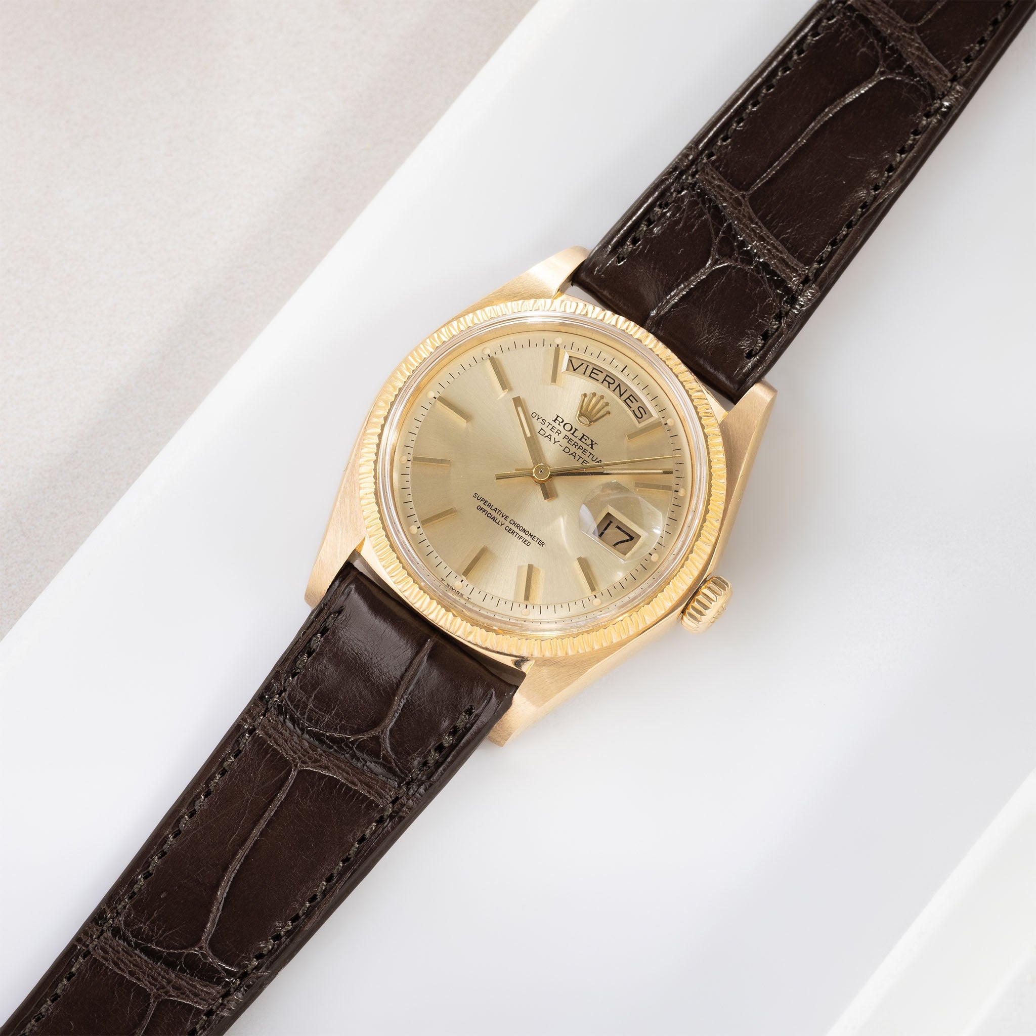 Premium Dark Chestnut Alligator Watch Strap