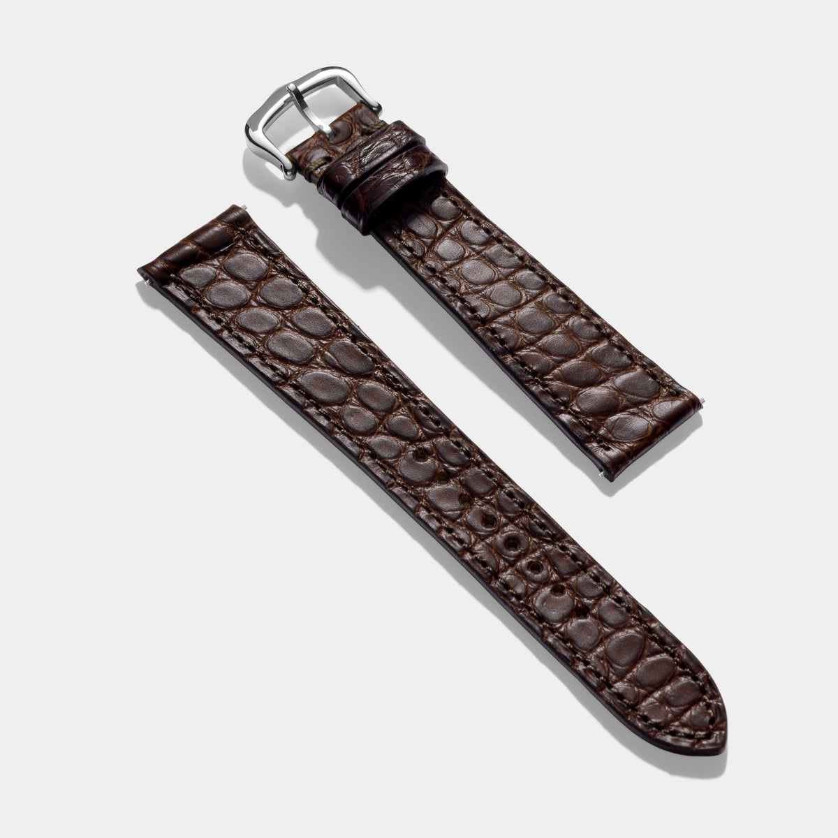 Strap for Cartier Tank Must (2021 - Today) - Deep Dark Brown Alligator