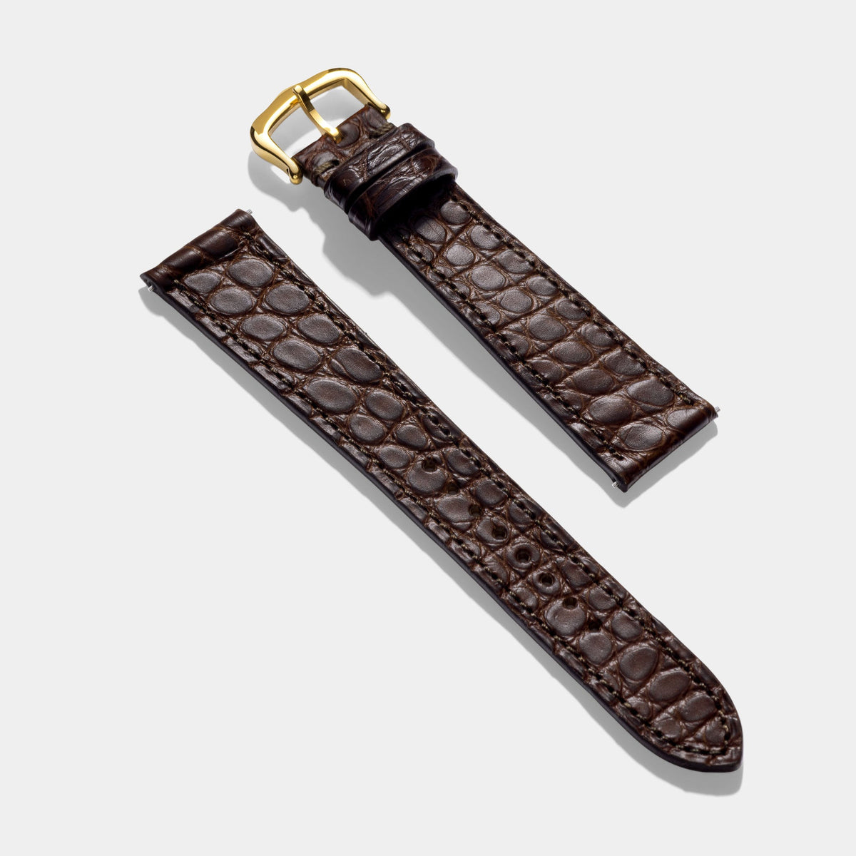 Strap for Cartier Tank Louis (2021 - Today) - Deep Dark Brown Alligator
