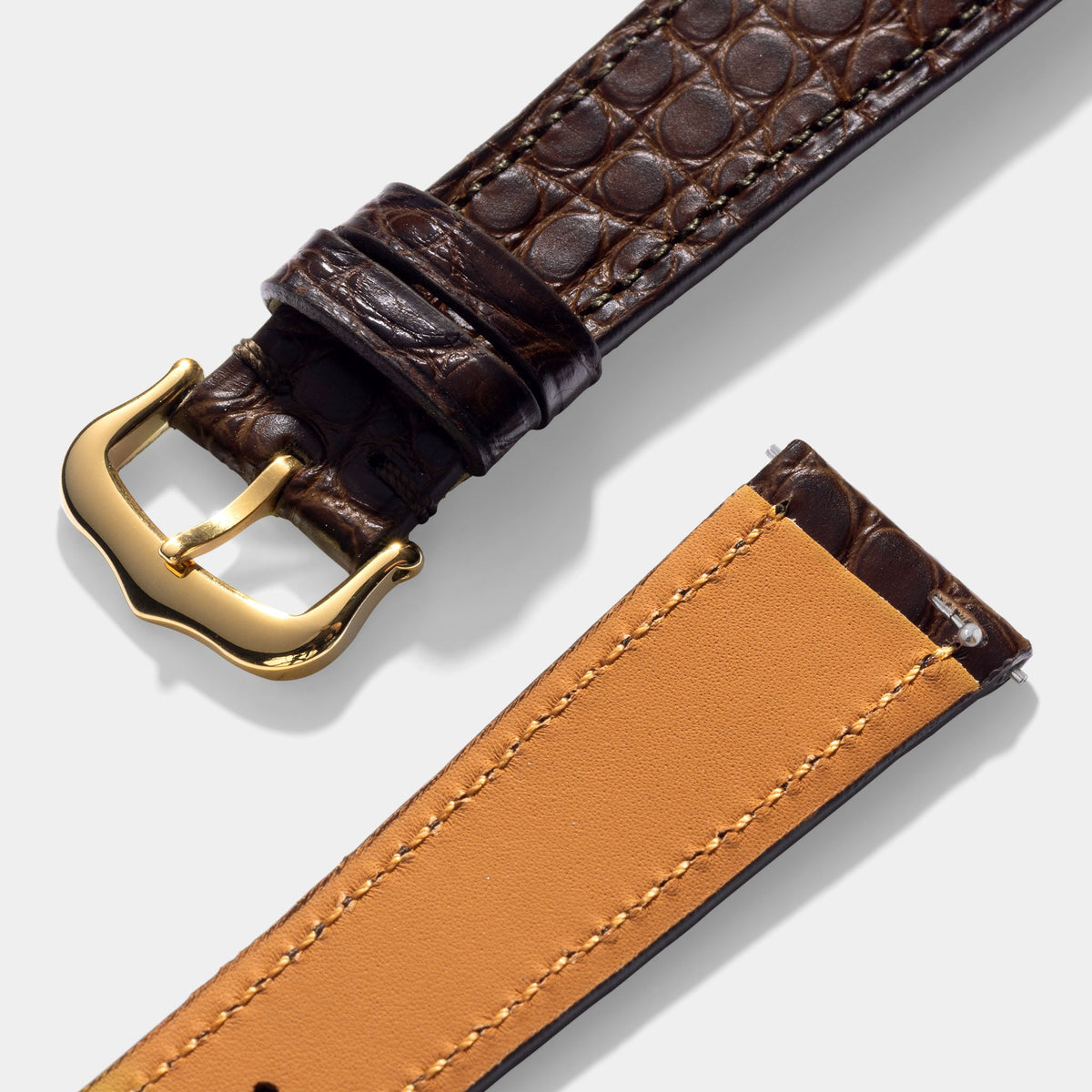 Strap for Cartier Tank Louis (2021 - Today) - Deep Dark Brown Alligator