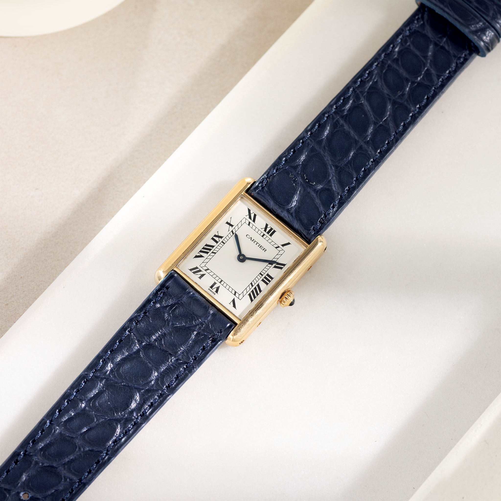 Strap for Cartier 17.5mm - The Blue Alligator
