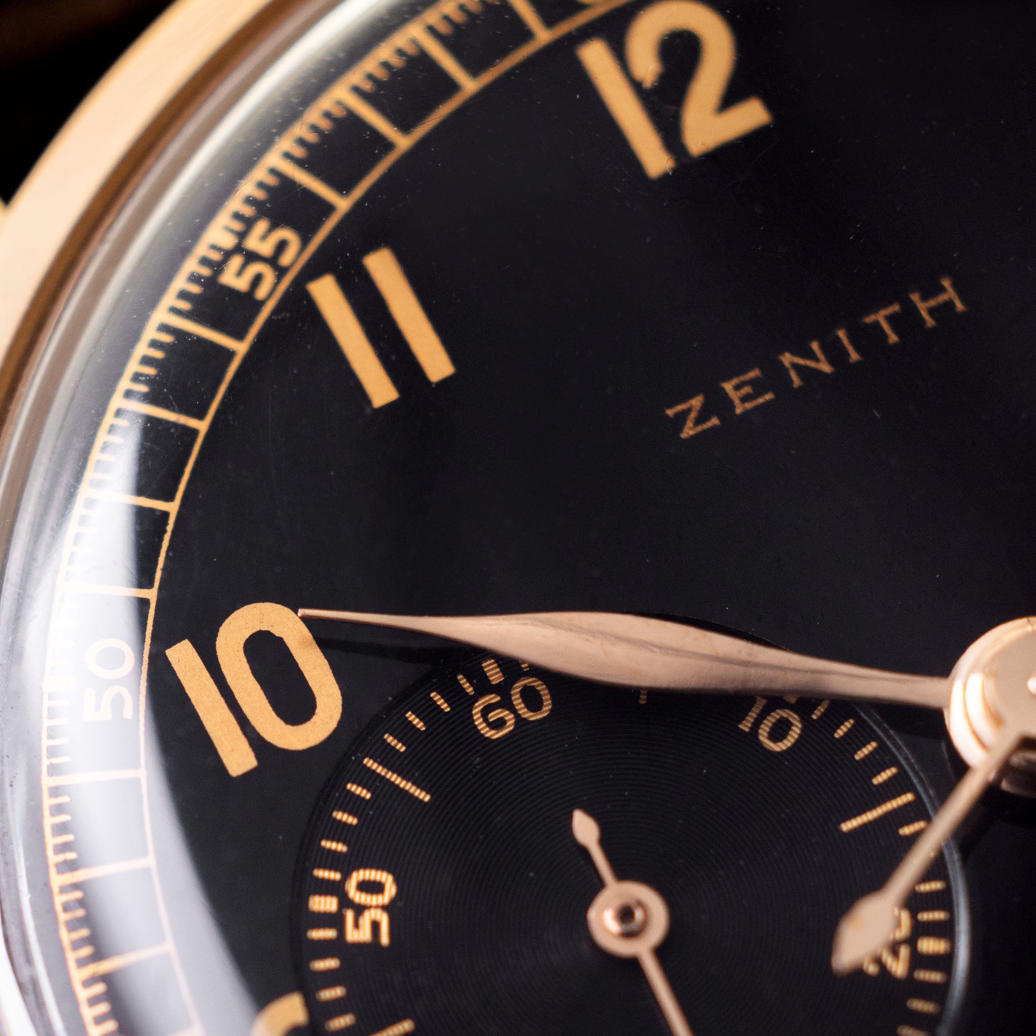 Zenith Chronograph 18k Pink Gold with Military provenance