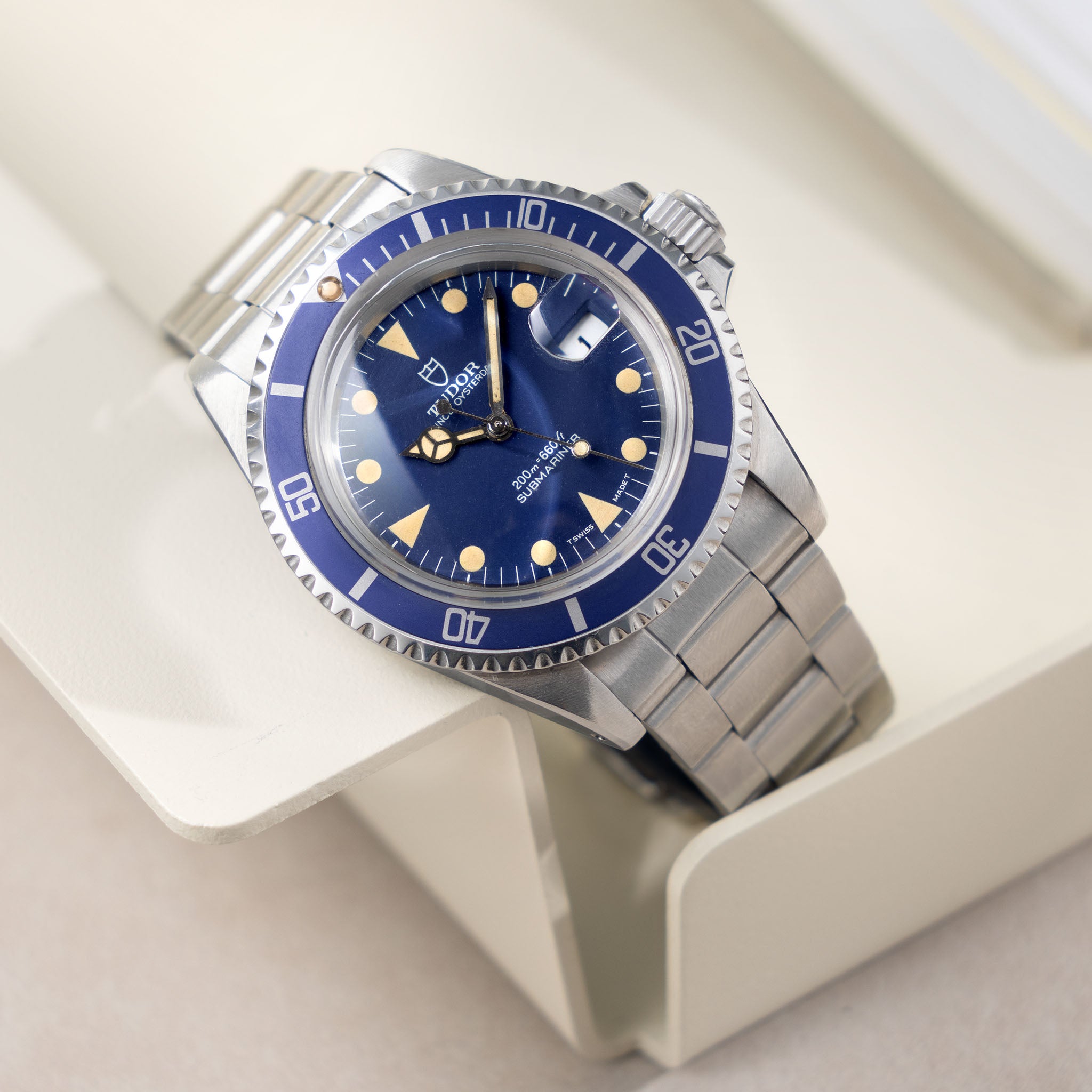 Tudor Submariner ref. 79090 Blue dial with vivid patina