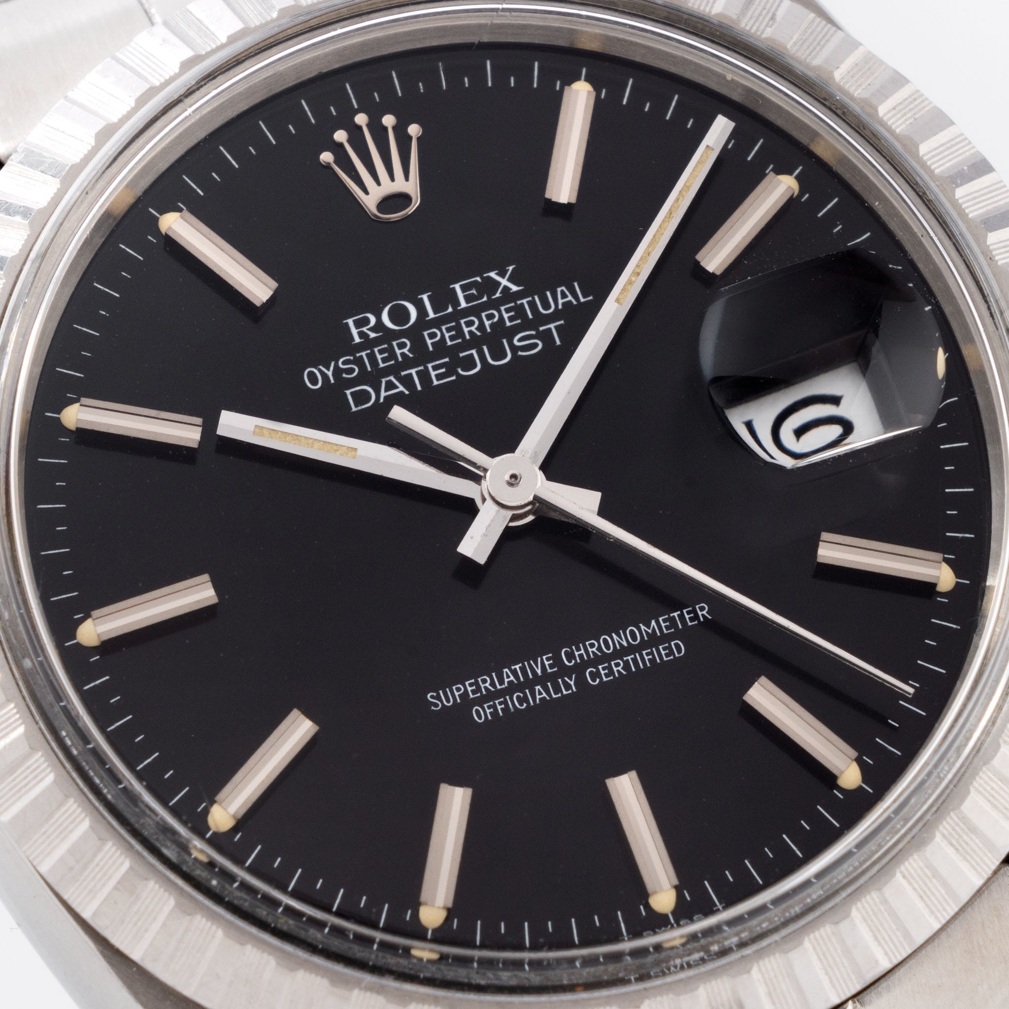 Rolex Datejust Ref. 16030 black Dial with vivid patina 