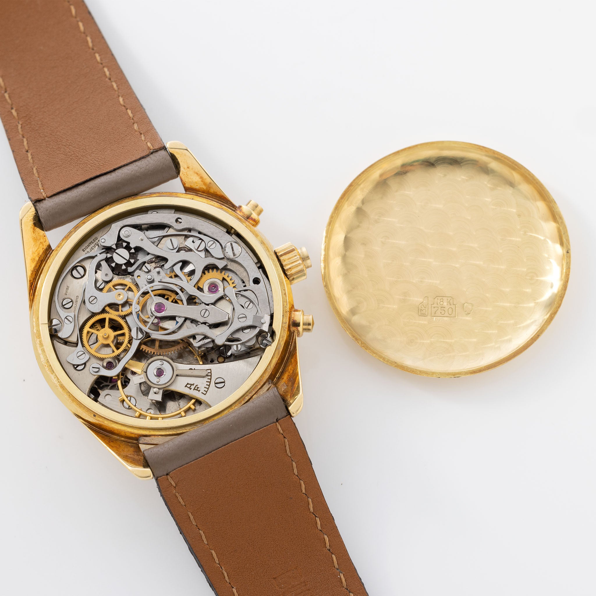 Beyer Split Seconds Moon Phase Chronograph in 18kt Yellow Gold