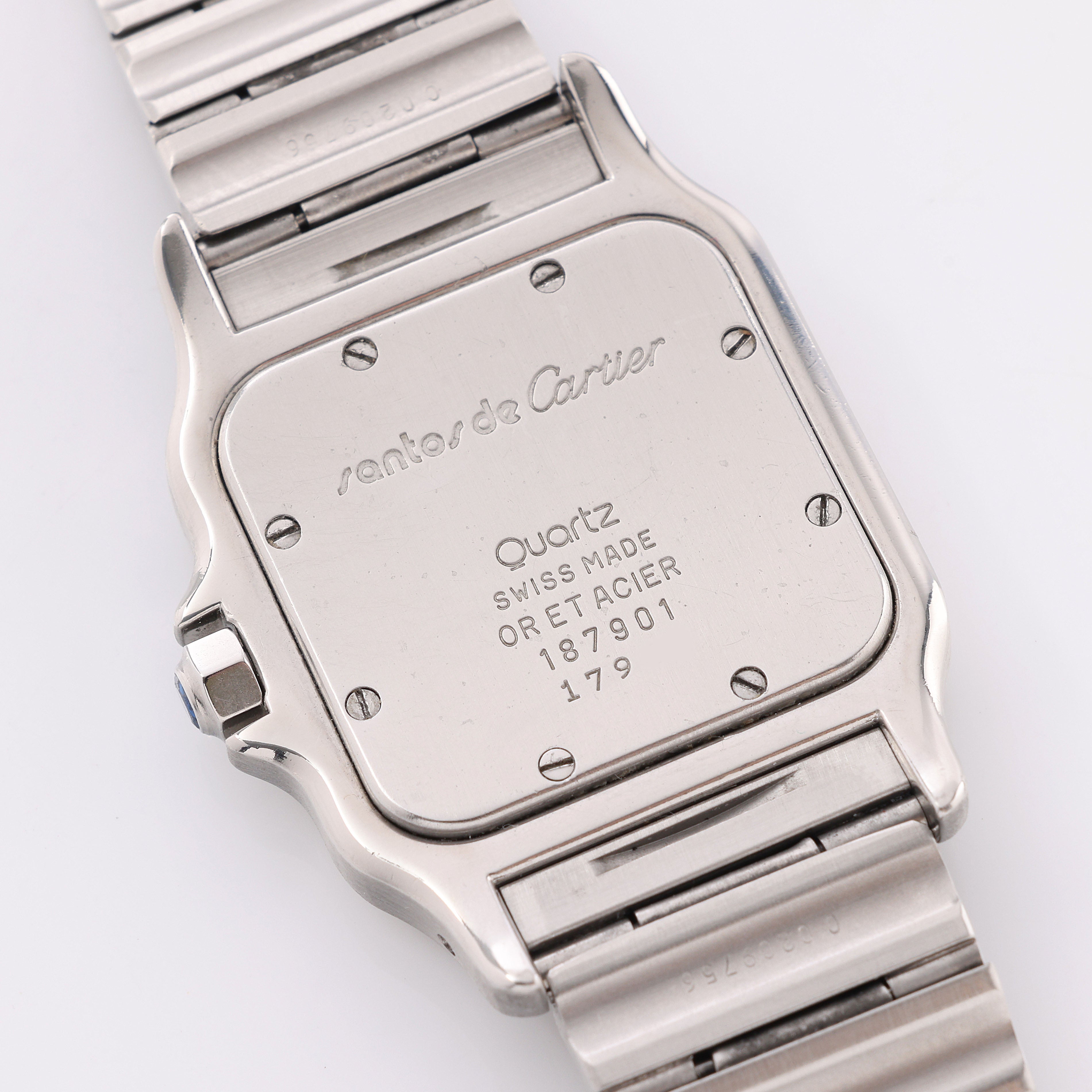 Cartier Santos Galbee Steel and Gold Quartz Ref 187901