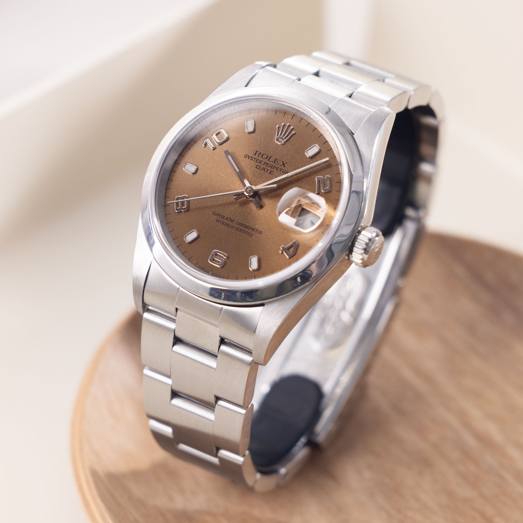 Rolex Oyster Perpetual Date Bronze Dial ref 15200