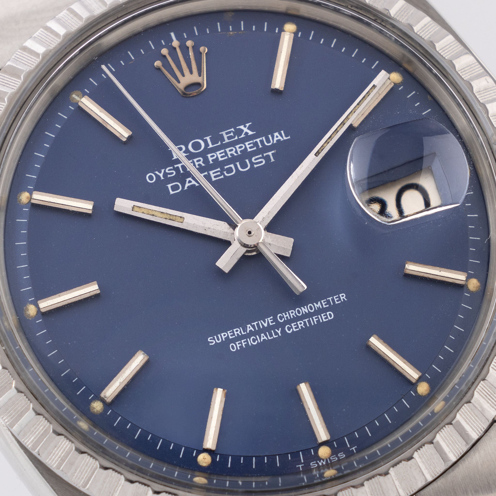 Rolex Datejust 1603 rare matte blue dial