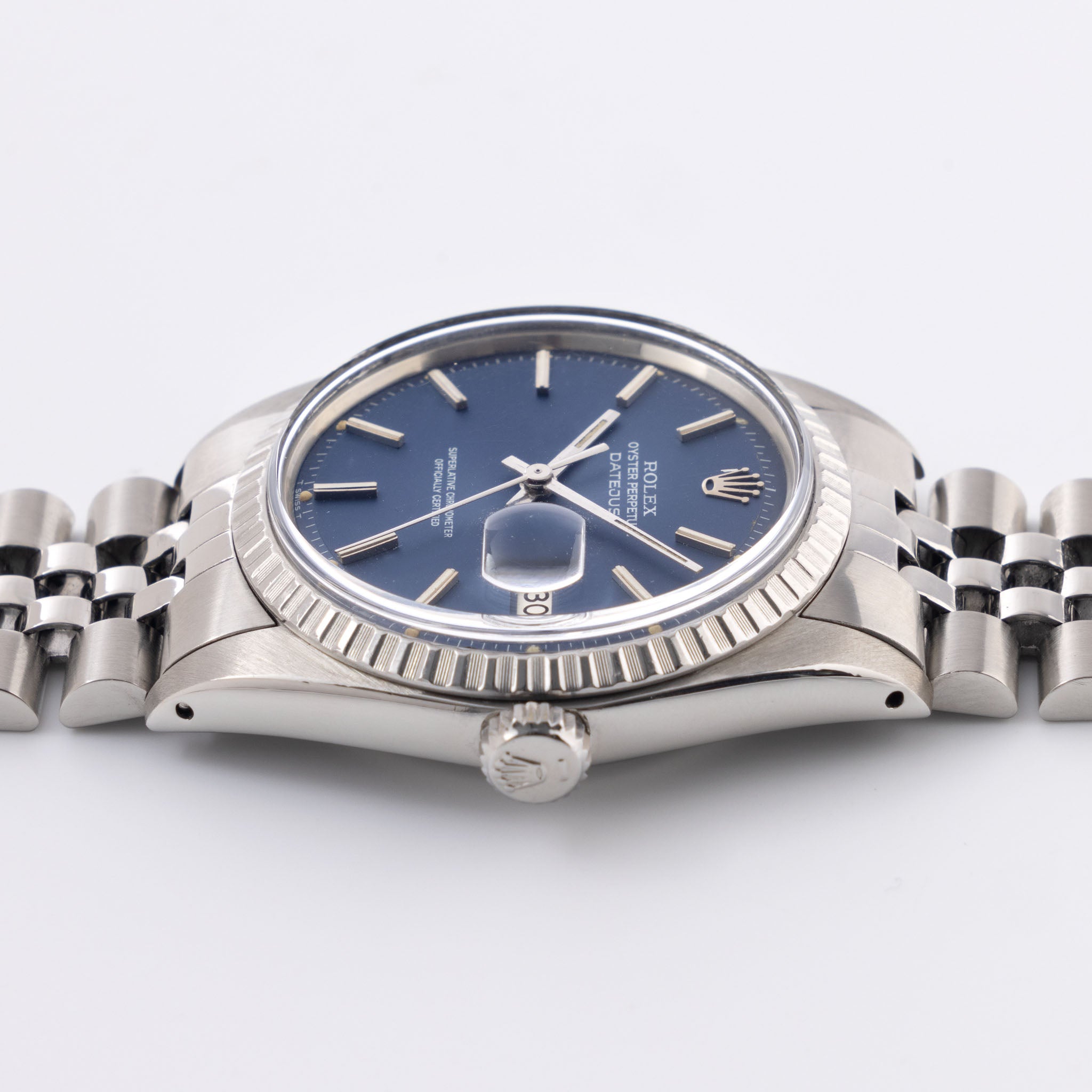 Rolex Datejust 1603 rare matte blue dial