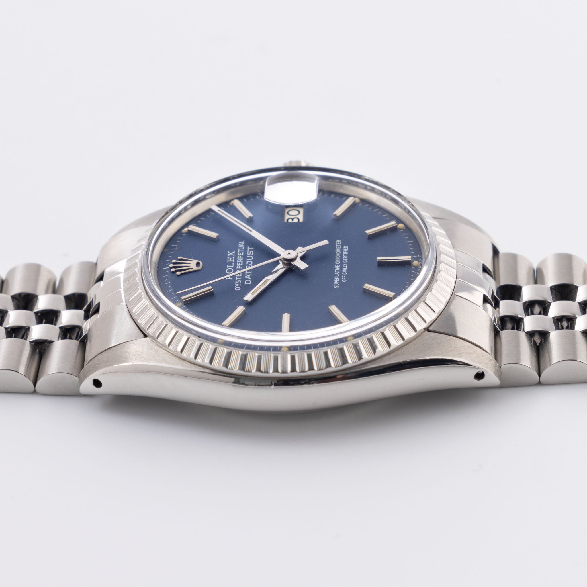 Rolex Datejust 1603 rare matte blue dial