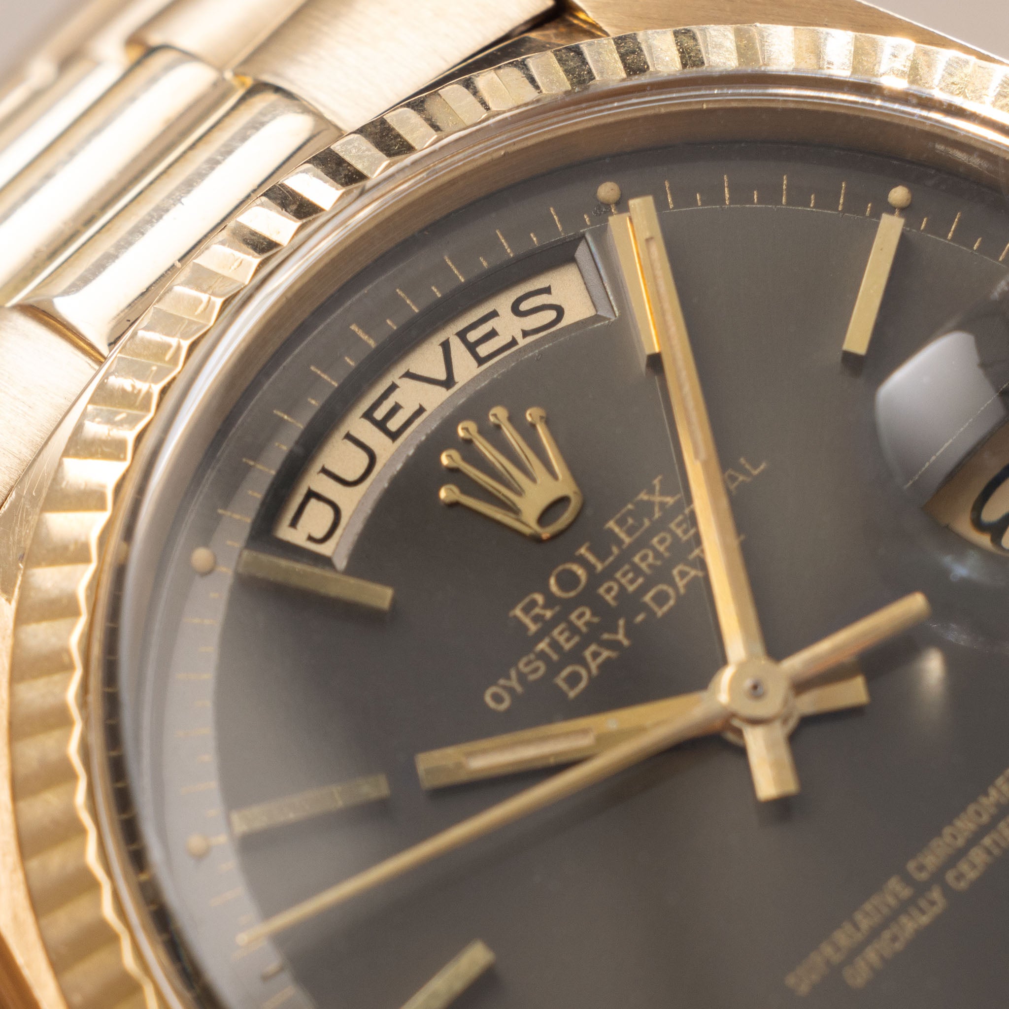 Rolex Day-Date Yellow Gold Grey Colour Change Dial Ref 1803