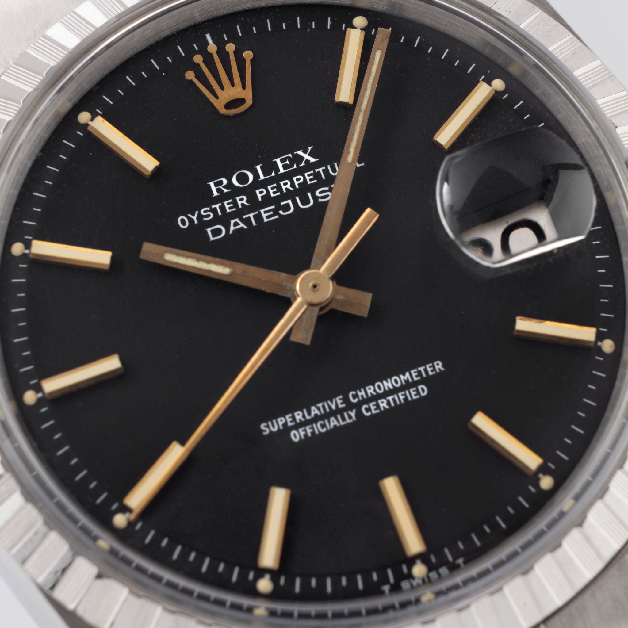 Rolex Datejust Matte Black Dial Ref 1603