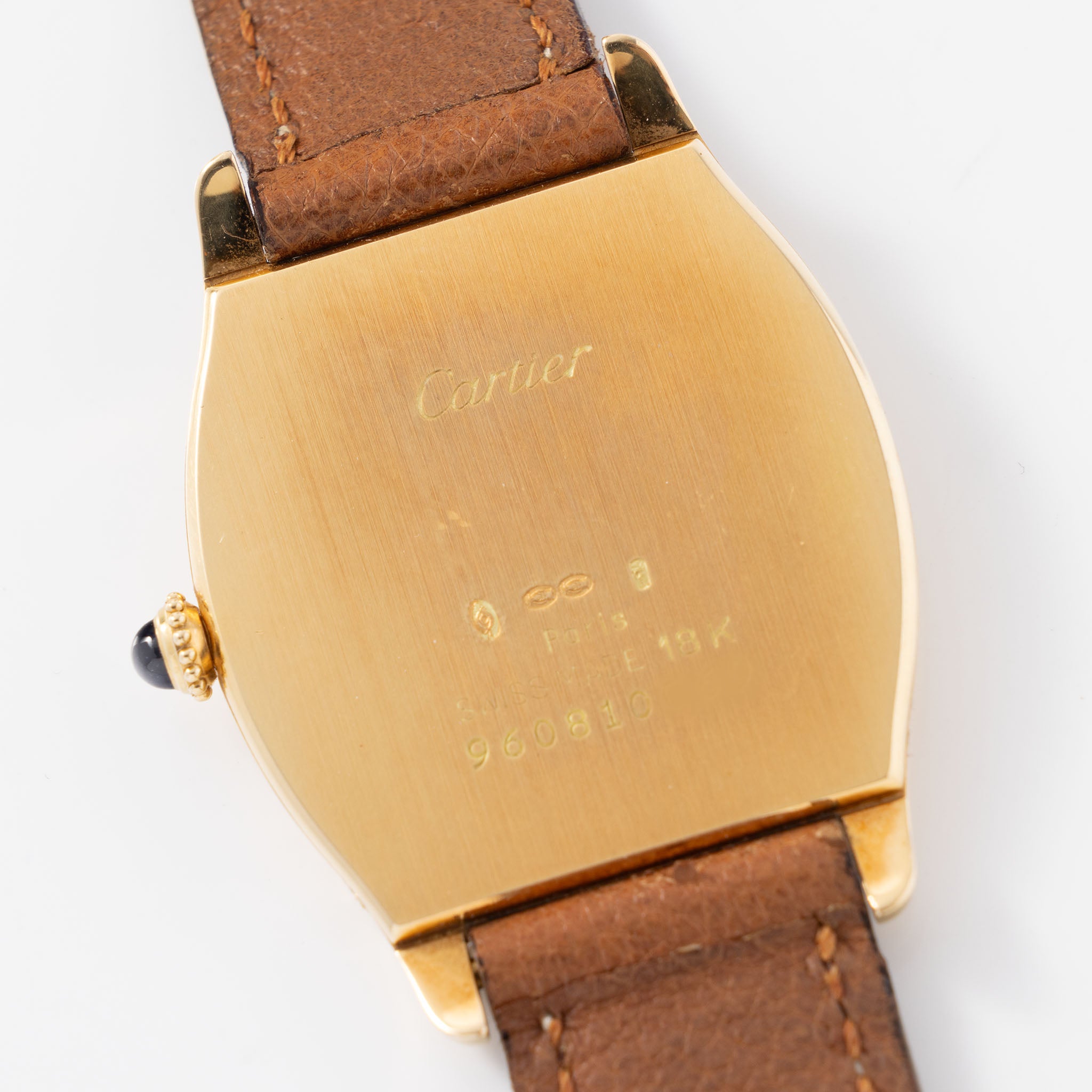 Cartier Tortue Ultra Thin 18kt Yellow Gold Box and Papers