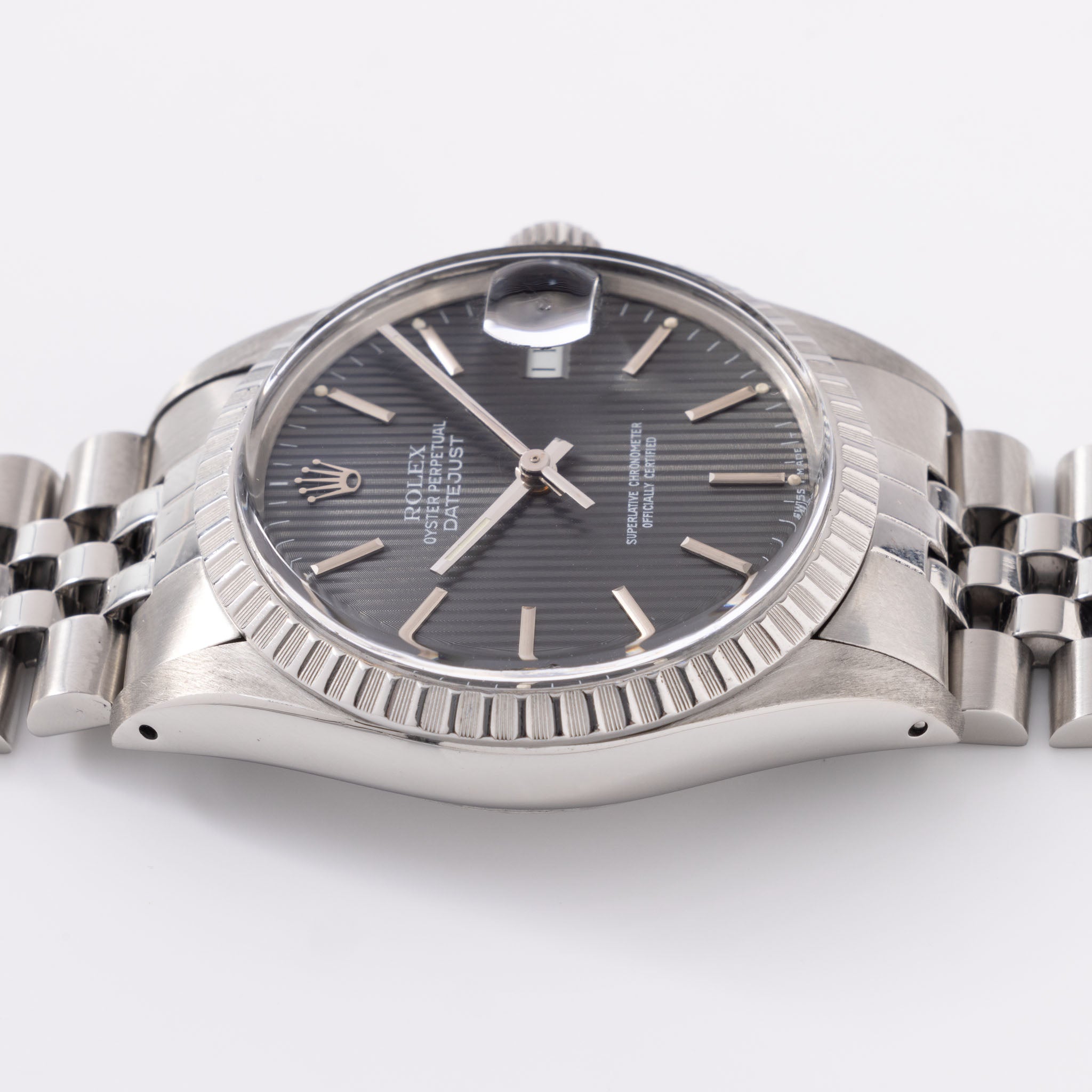 Rolex Datejust Grey Tapestry dial ref 16030