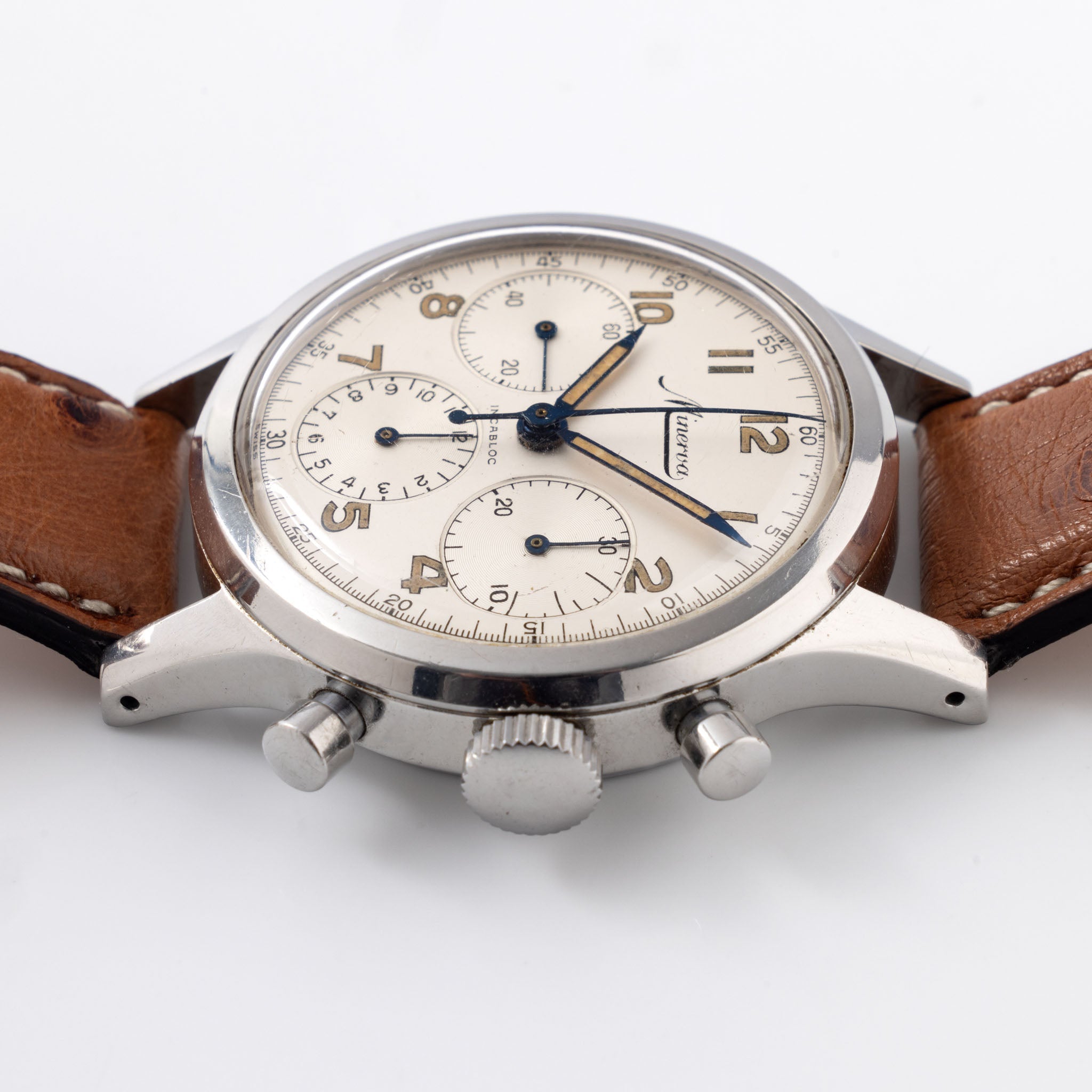 Minerva Steel Chronograph Ref VD712