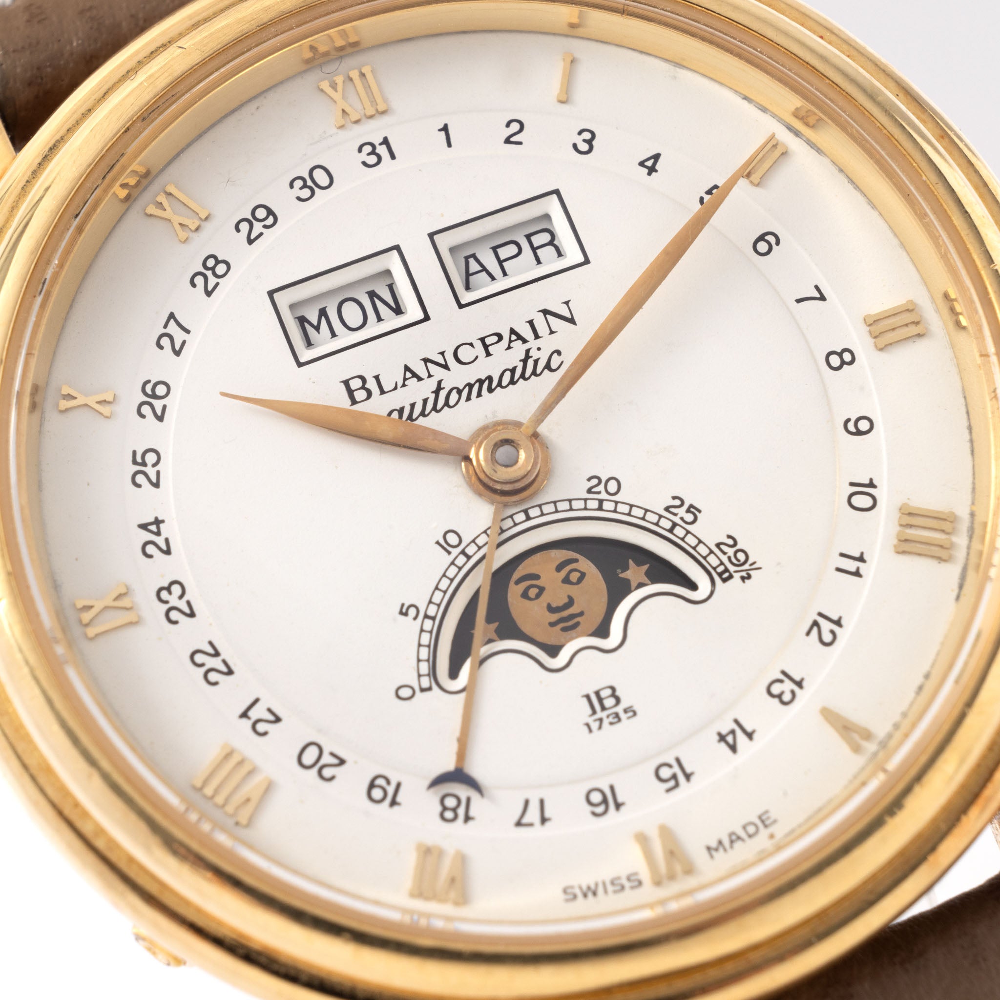 Blancpain Villeret Triple Calendar Yellow Gold Box and Papers Ref 6595-1418