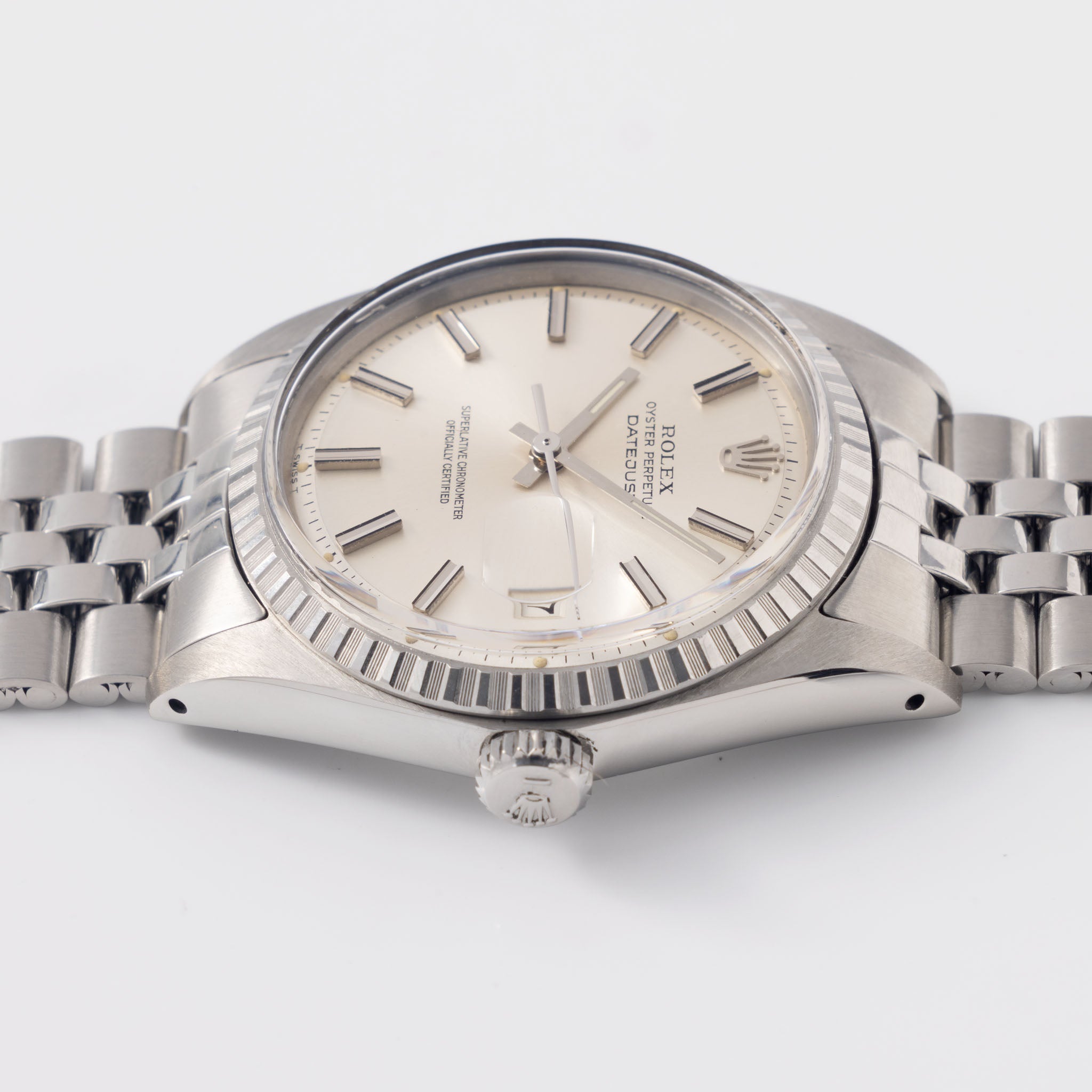 Rolex Datejust Silver Soleil Dial Ref 1603