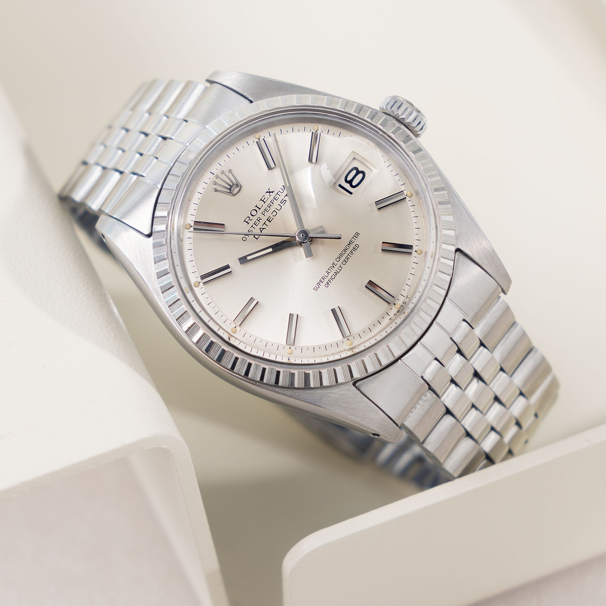 Rolex Datejust Silver Soleil Dial Ref 1603