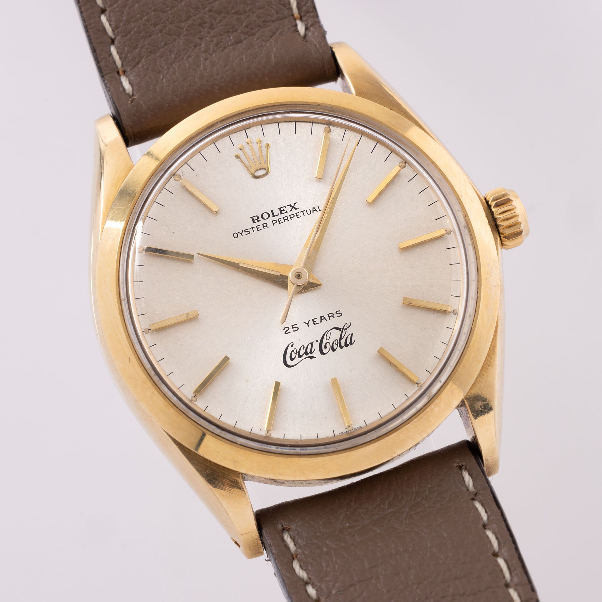 Rolex Oyster Perpetual Ref. 1002 ‘Coca Cola 25 Years’ Dial in 14K Yellow Gold