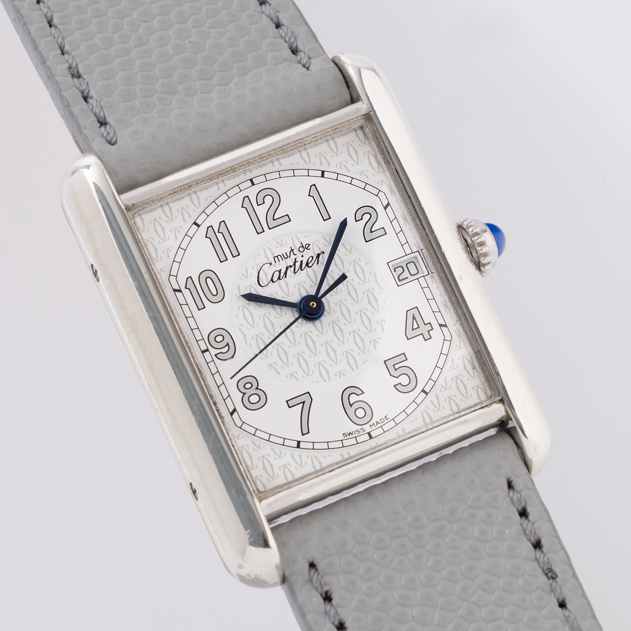 Cartier Tank Must de Cartier Silver Case White Arabic Numerals Dial Ref. 2414