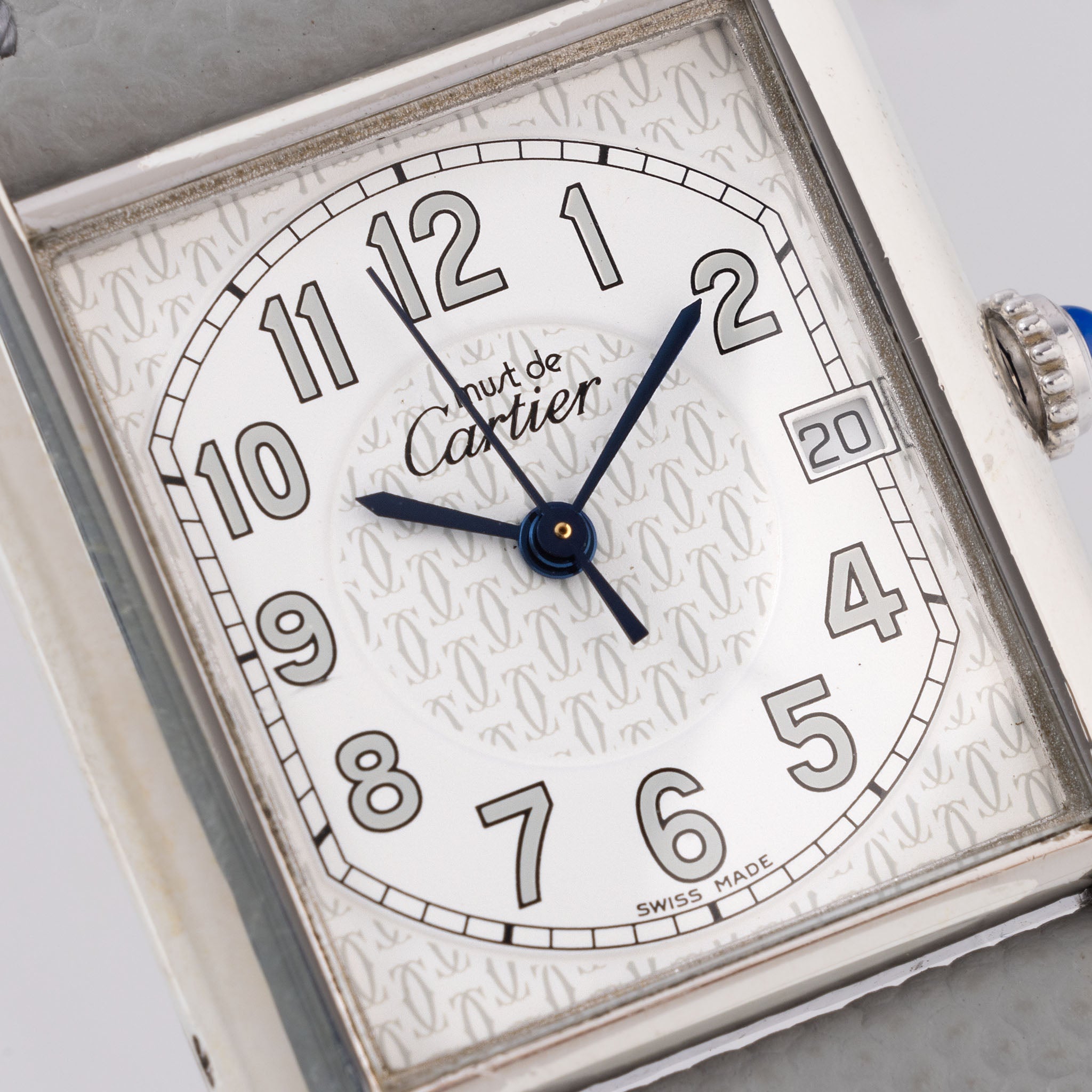 Cartier Tank Must de Cartier Silver Case White Arabic Numerals Dial Ref. 2414