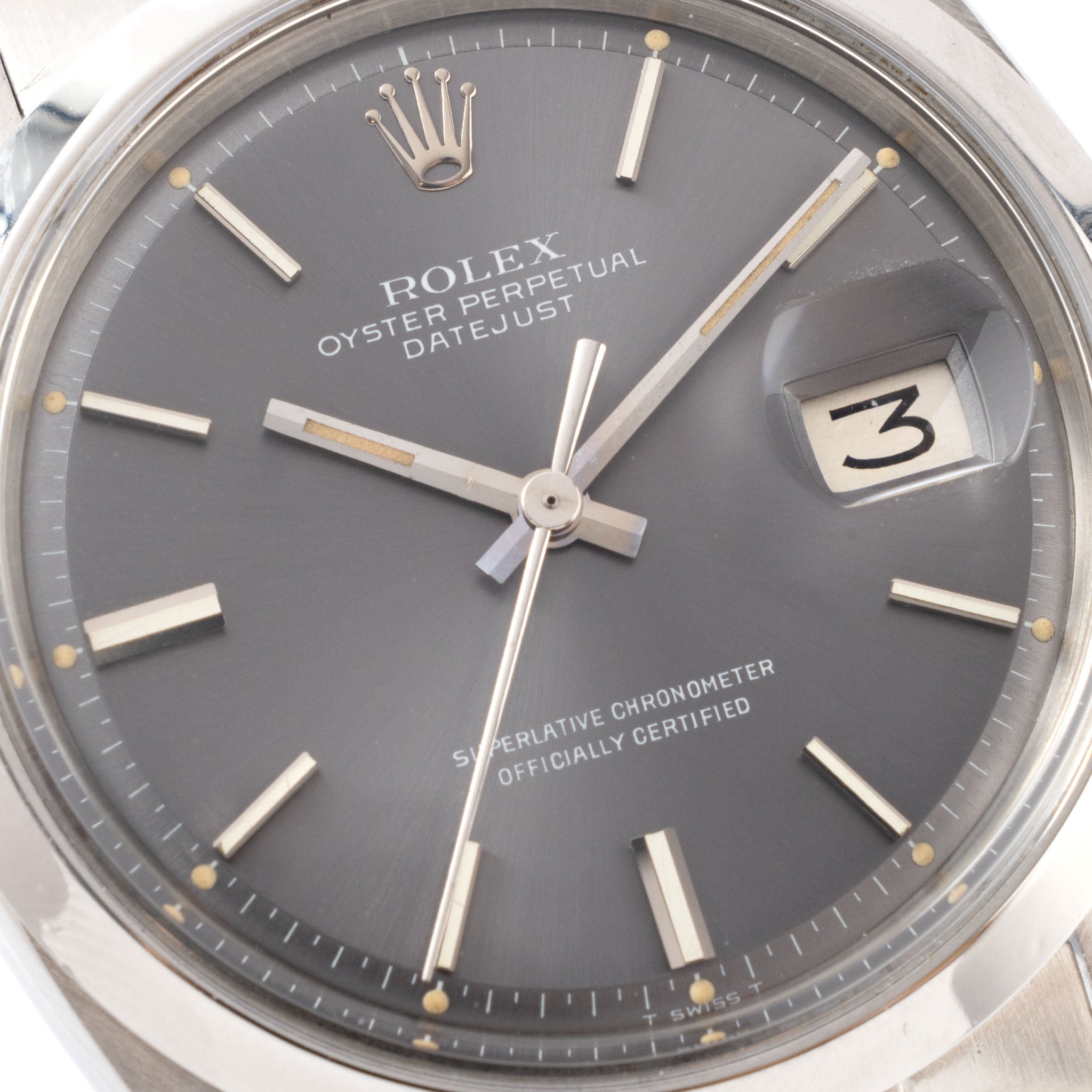 Rolex Datejust Grey Soleil Dial Ref. 1600