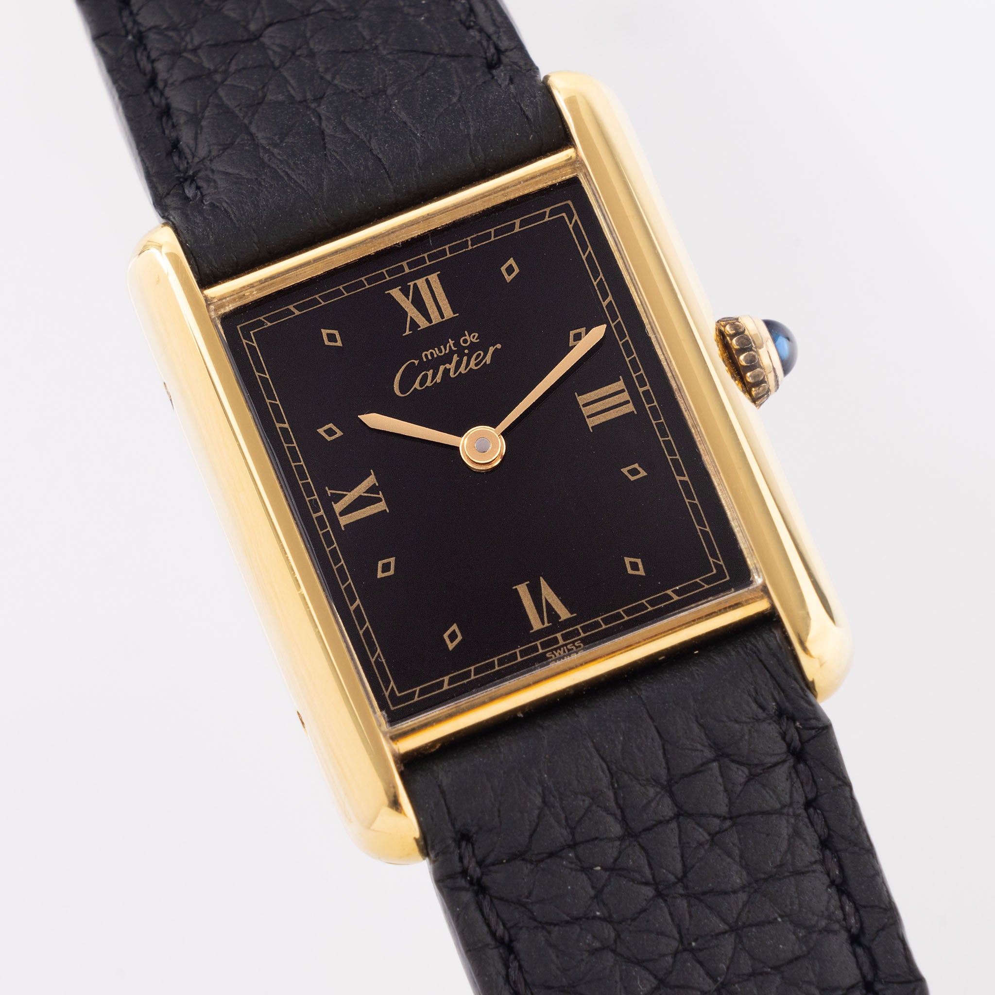 Cartier Tank Must de Cartier Black Dial with Box and Papers Ref. 59005