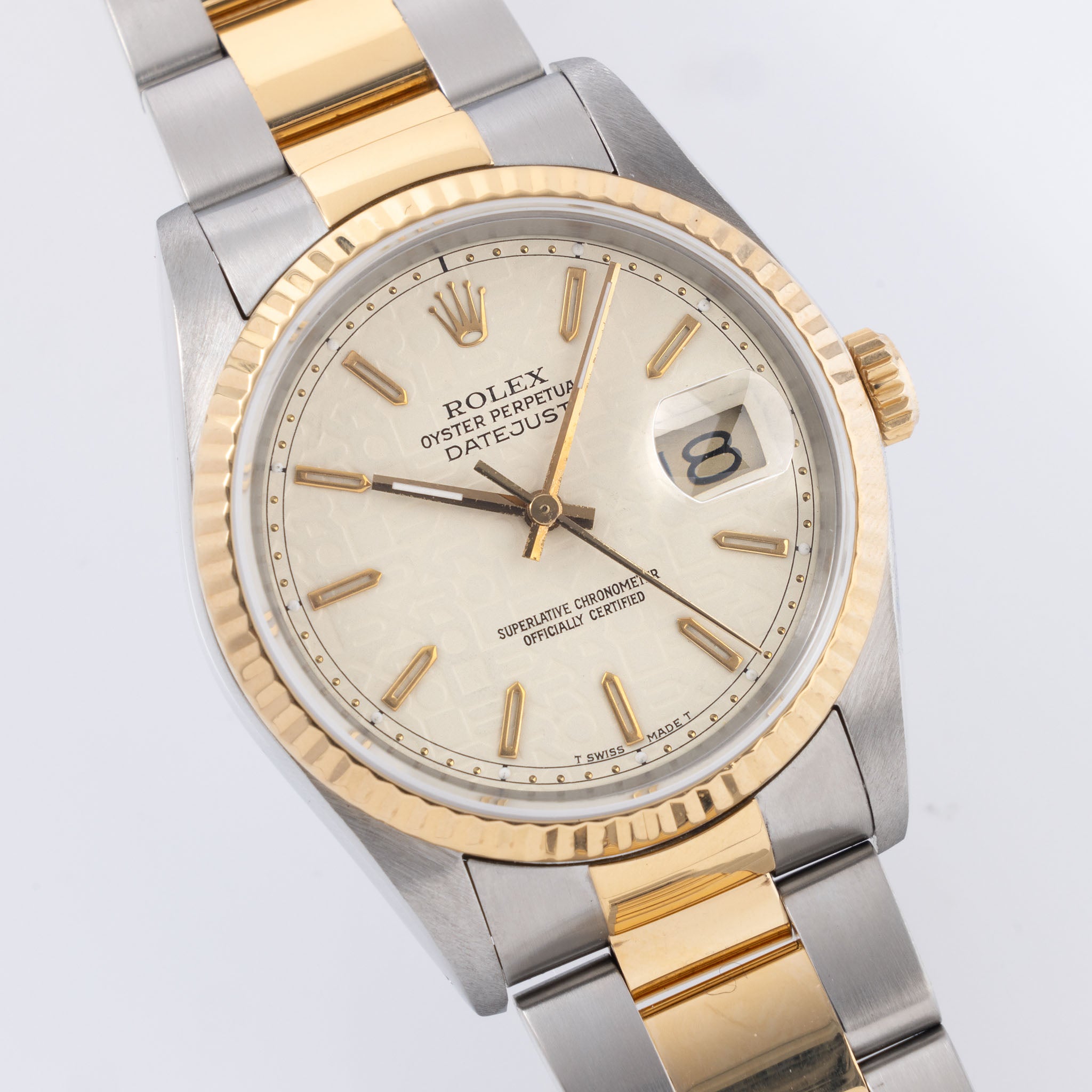 Rolex Datejust Steel and Gold Cream Computer Dial Ref. 16233