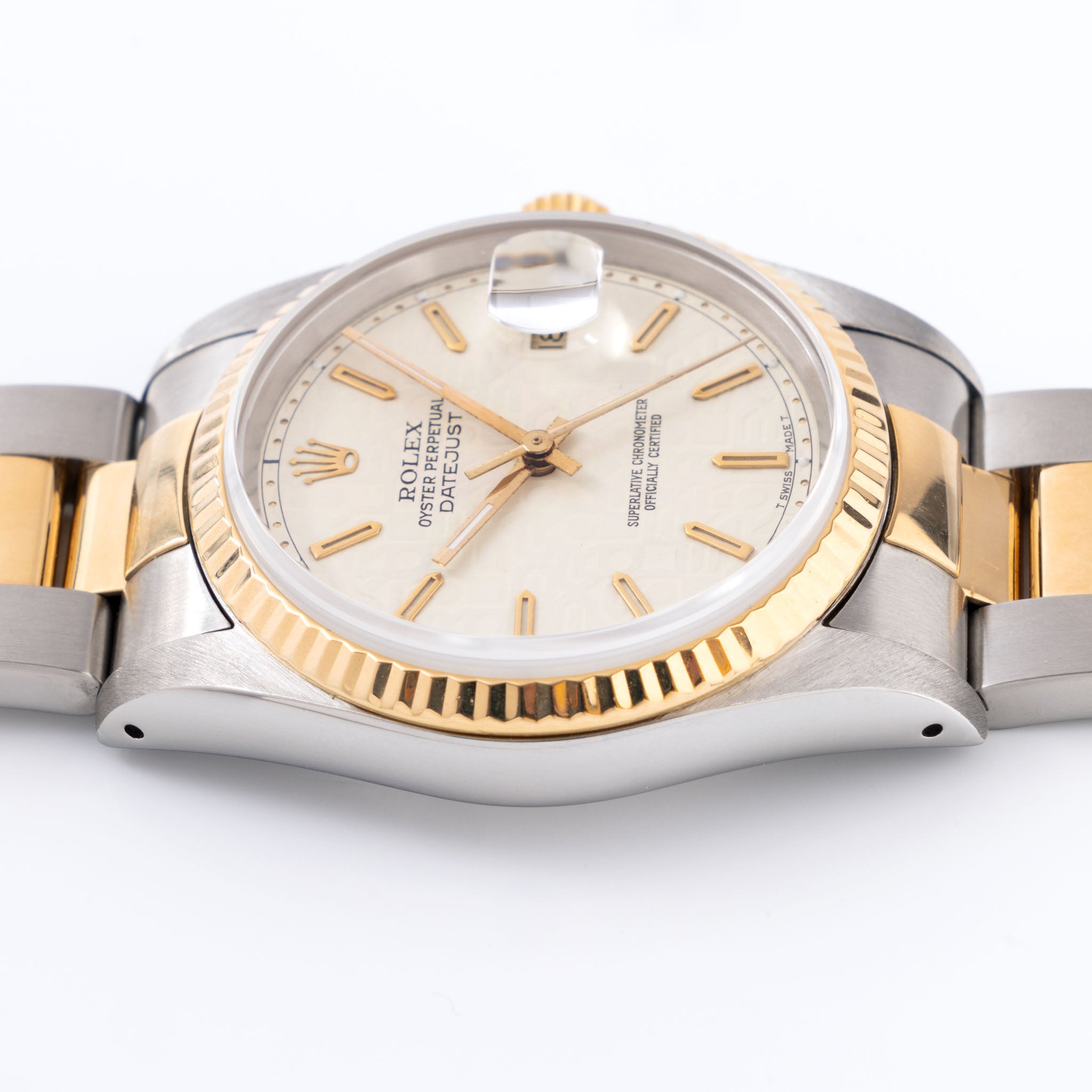 Rolex Datejust Steel and Gold Cream Computer Dial Ref. 16233