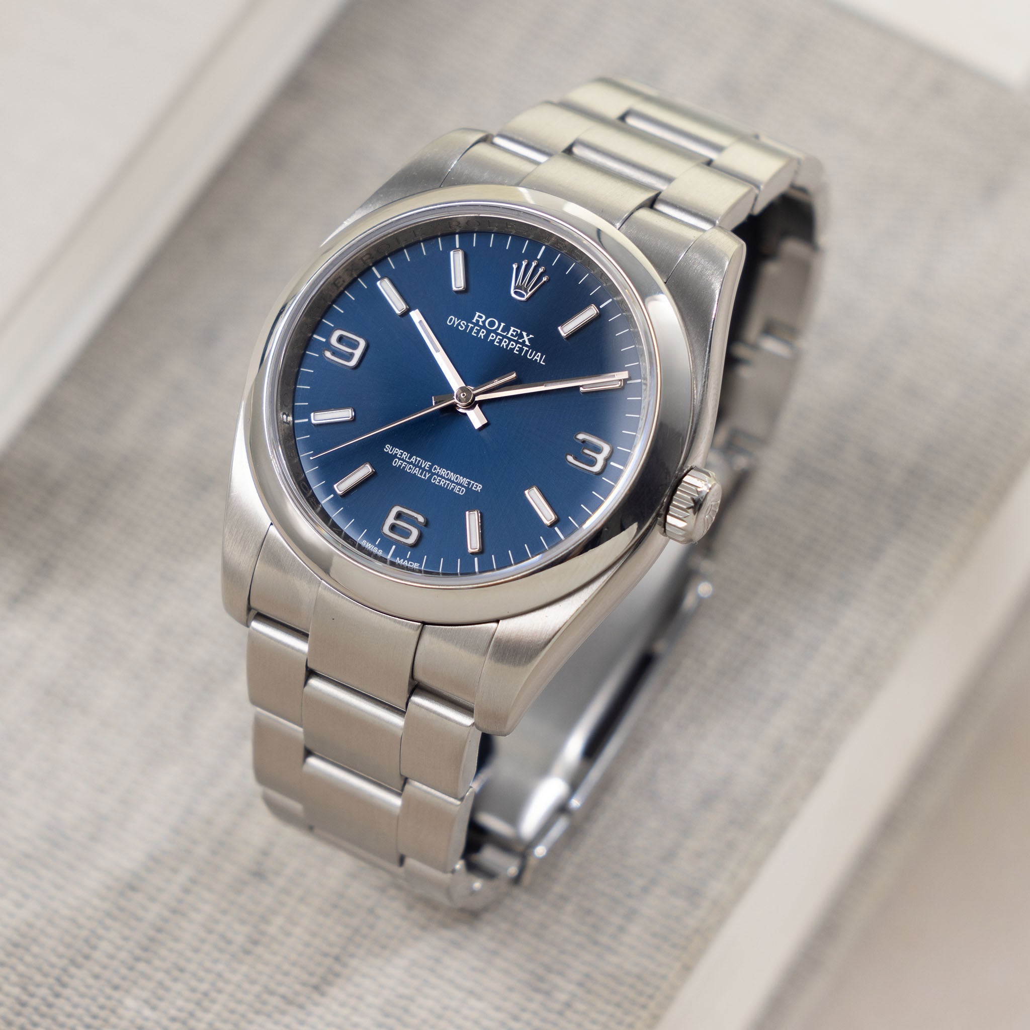 Rolex Oyster Perpetual 36 Blue Explorer Dial Ref. 116000