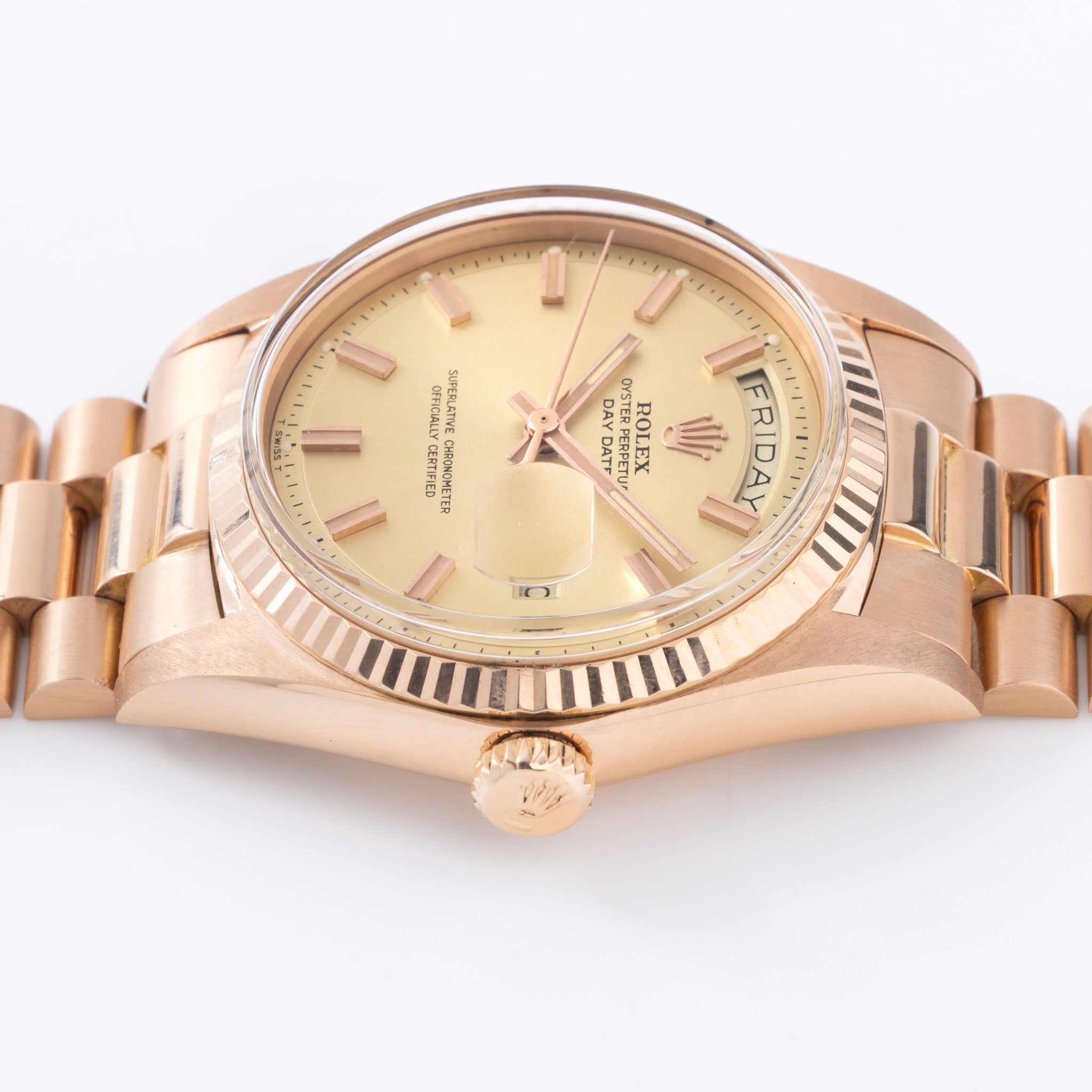 Rolex Day-Date "Wide Boy" Dial in 18k Pink Gold Ref. 1803